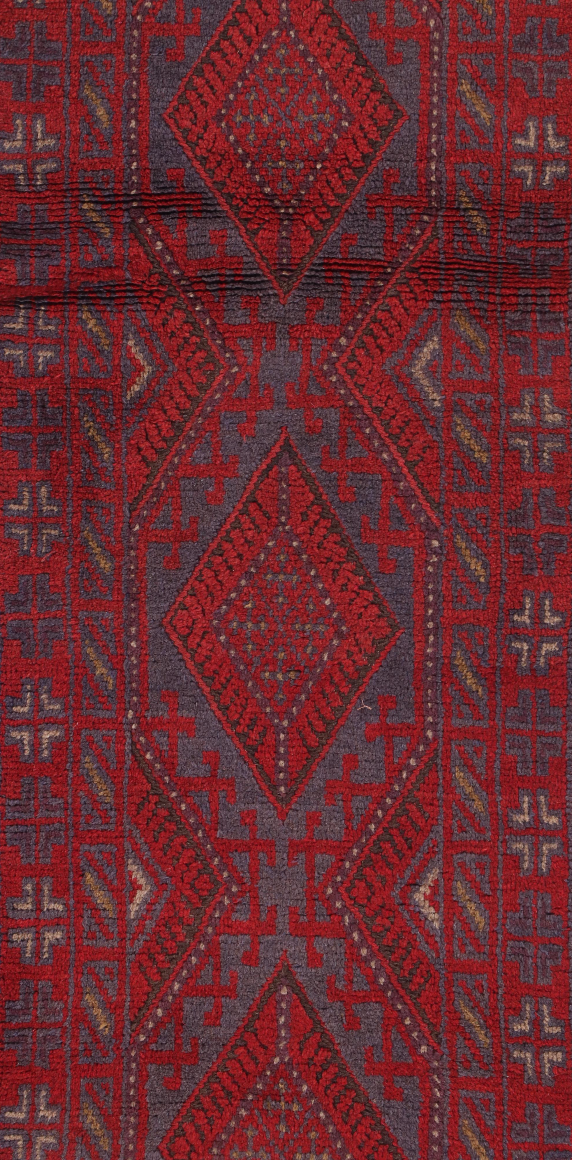 2' x 7'7 Handwoven Afghan Mashwani Carpet Runner