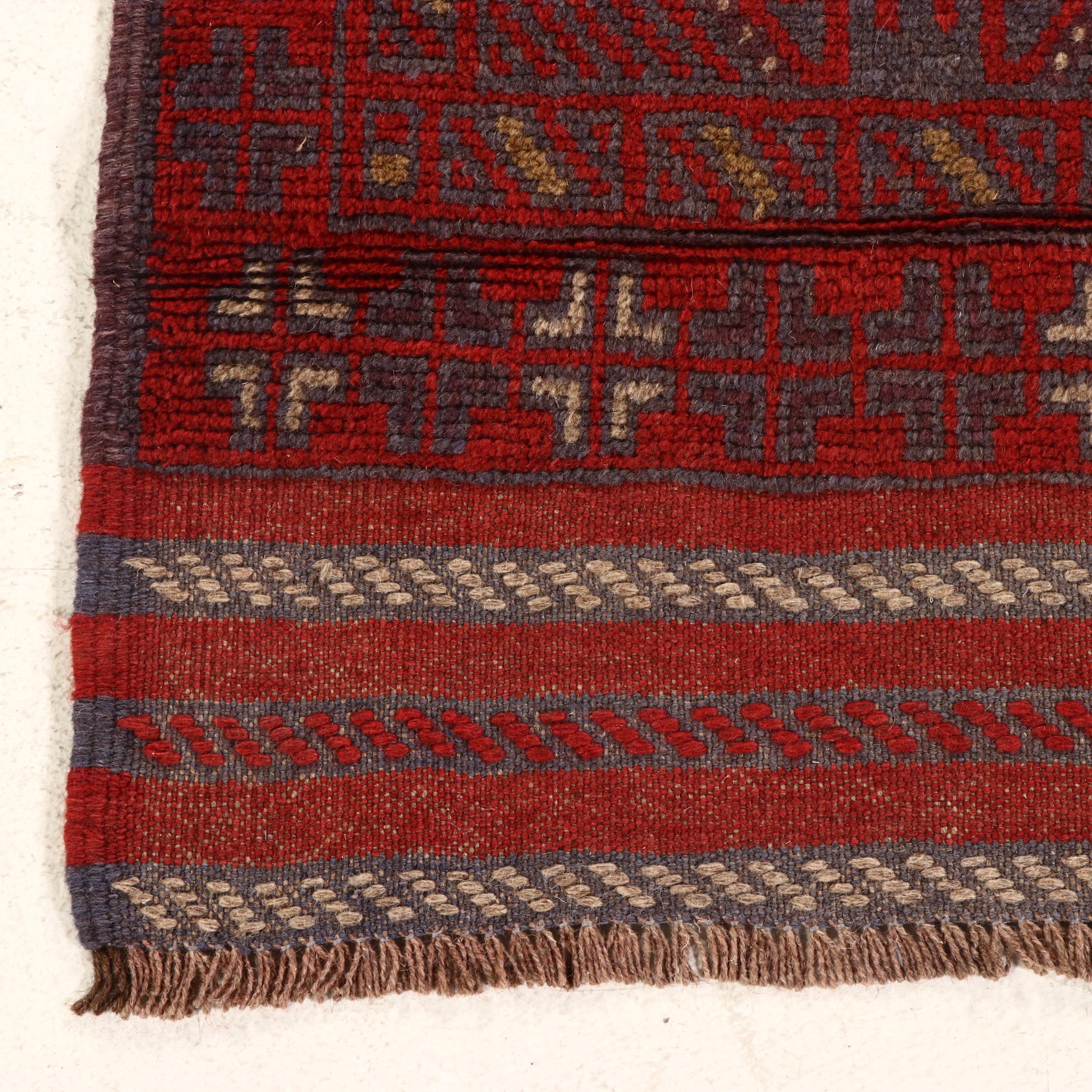 2' x 7'7 Handwoven Afghan Mashwani Carpet Runner