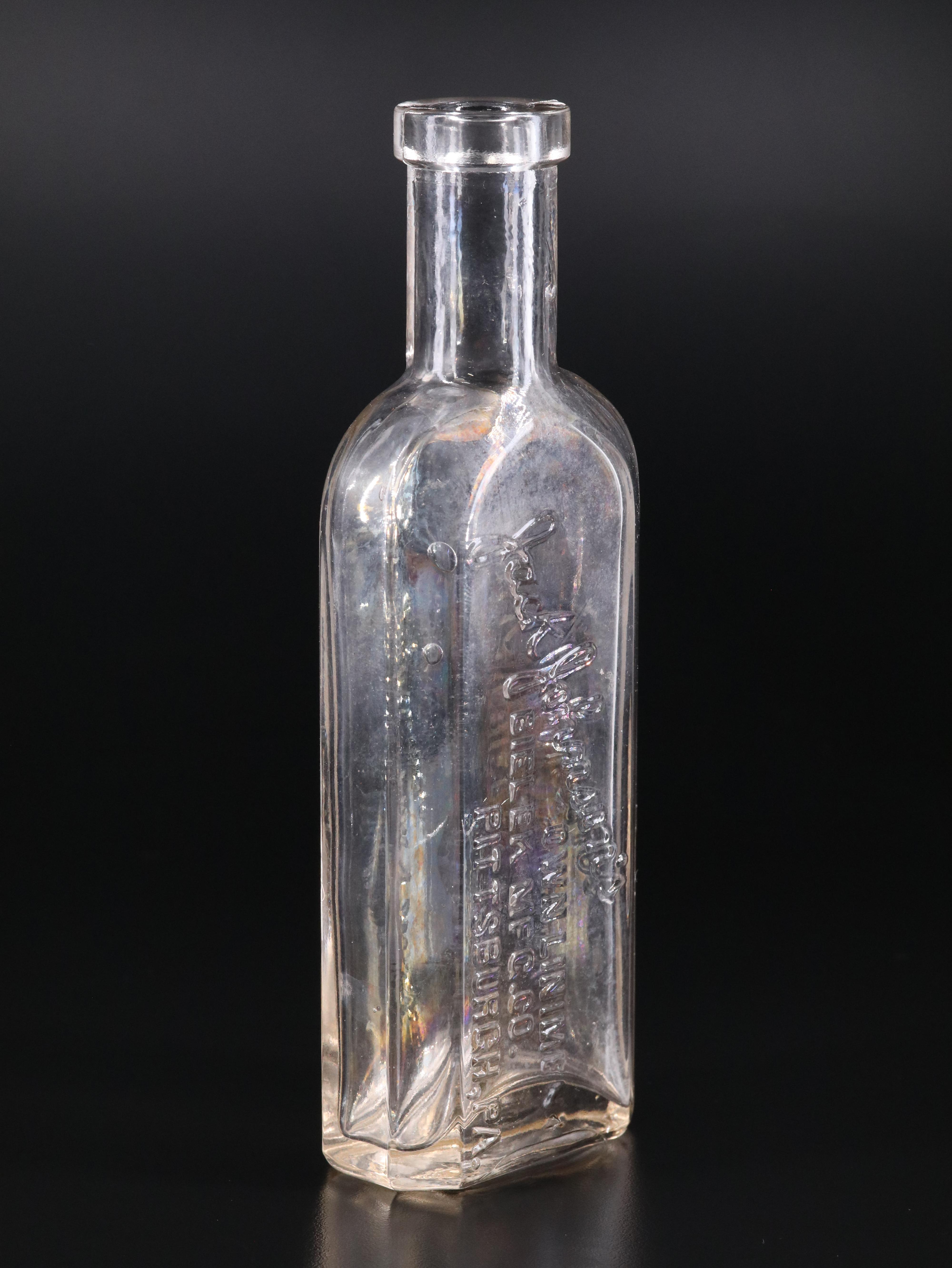 Bielek Mfg. Co "Jack Johnson's Own" Liniment Glass Bottle, Early 20th Century