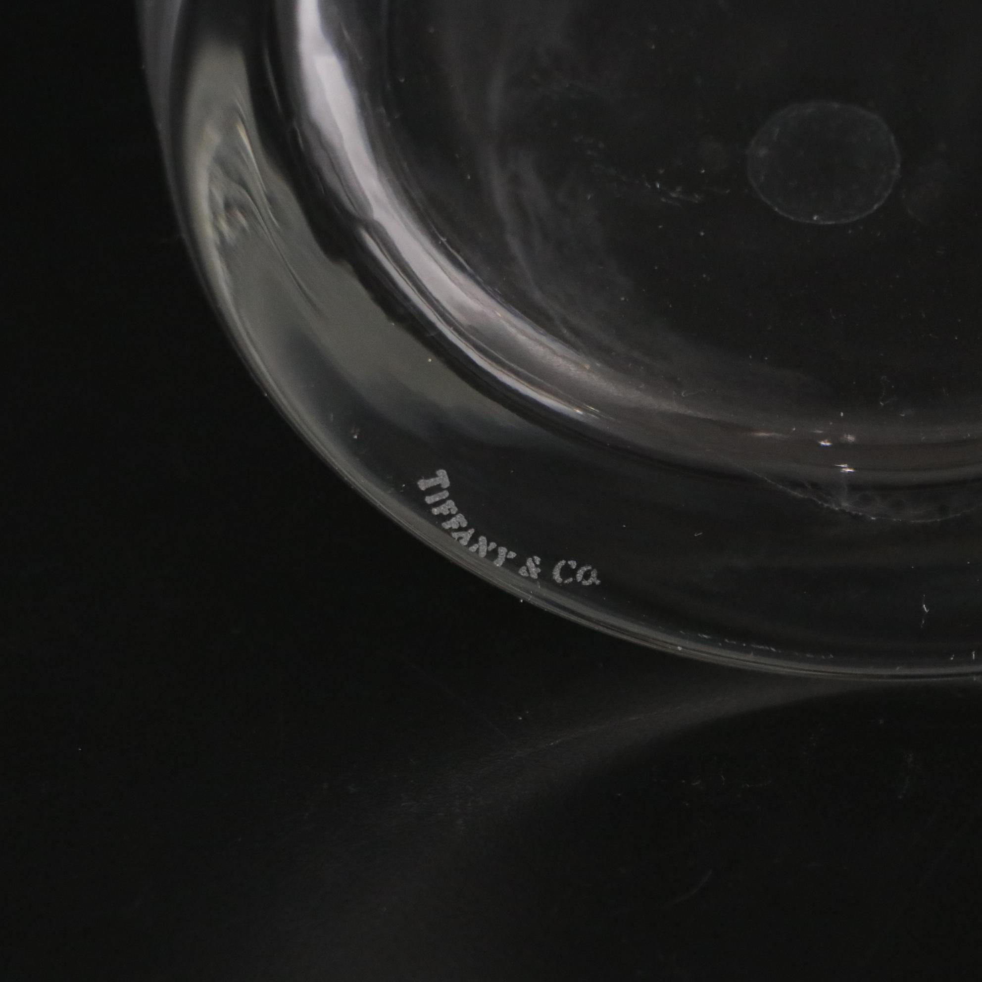 Tiffany & Co. Crystal Ice Bucket with Scroll Handles