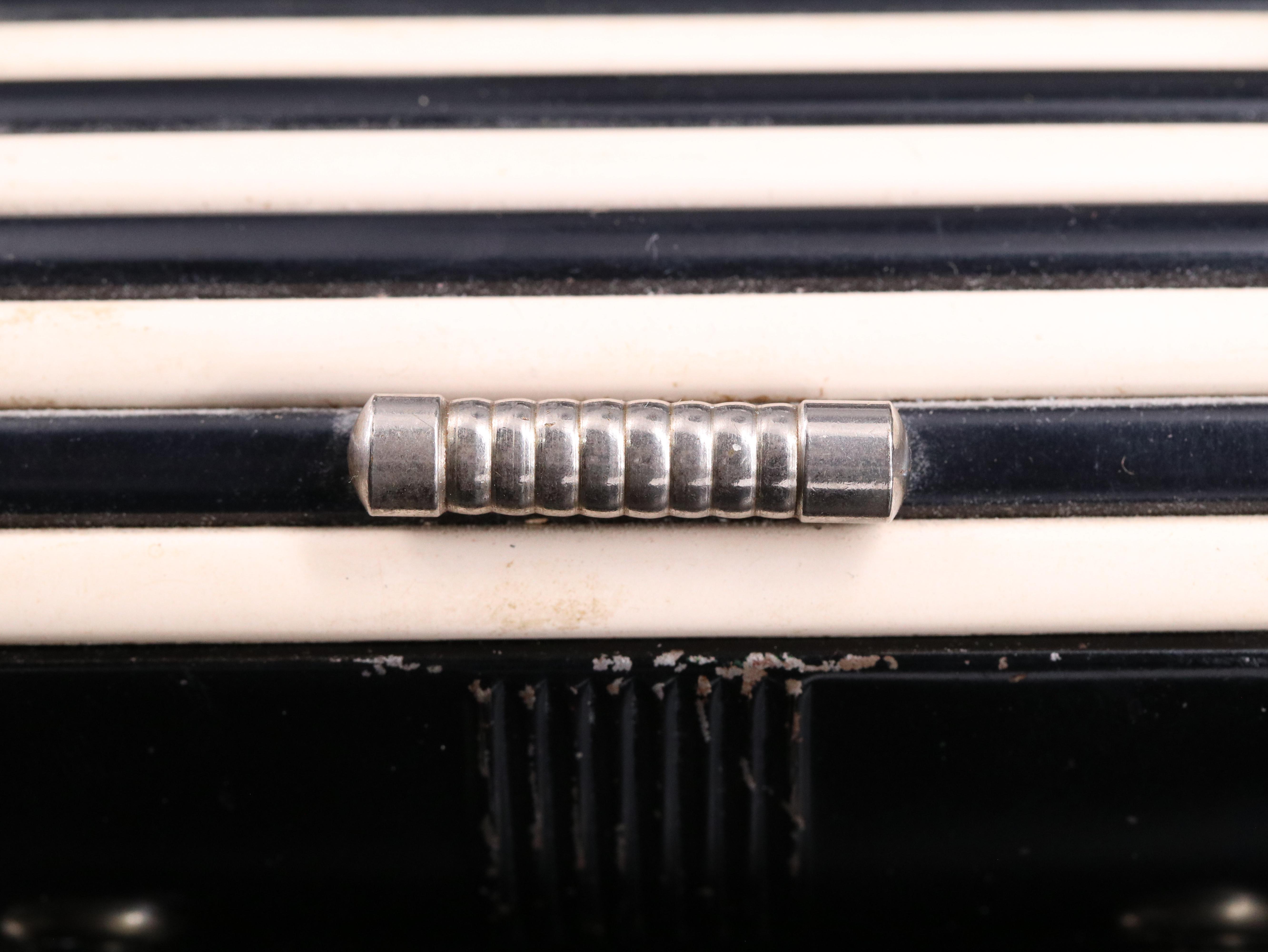 Park Sherman Art Deco Bakelite Tambour-Top Cigarette Box