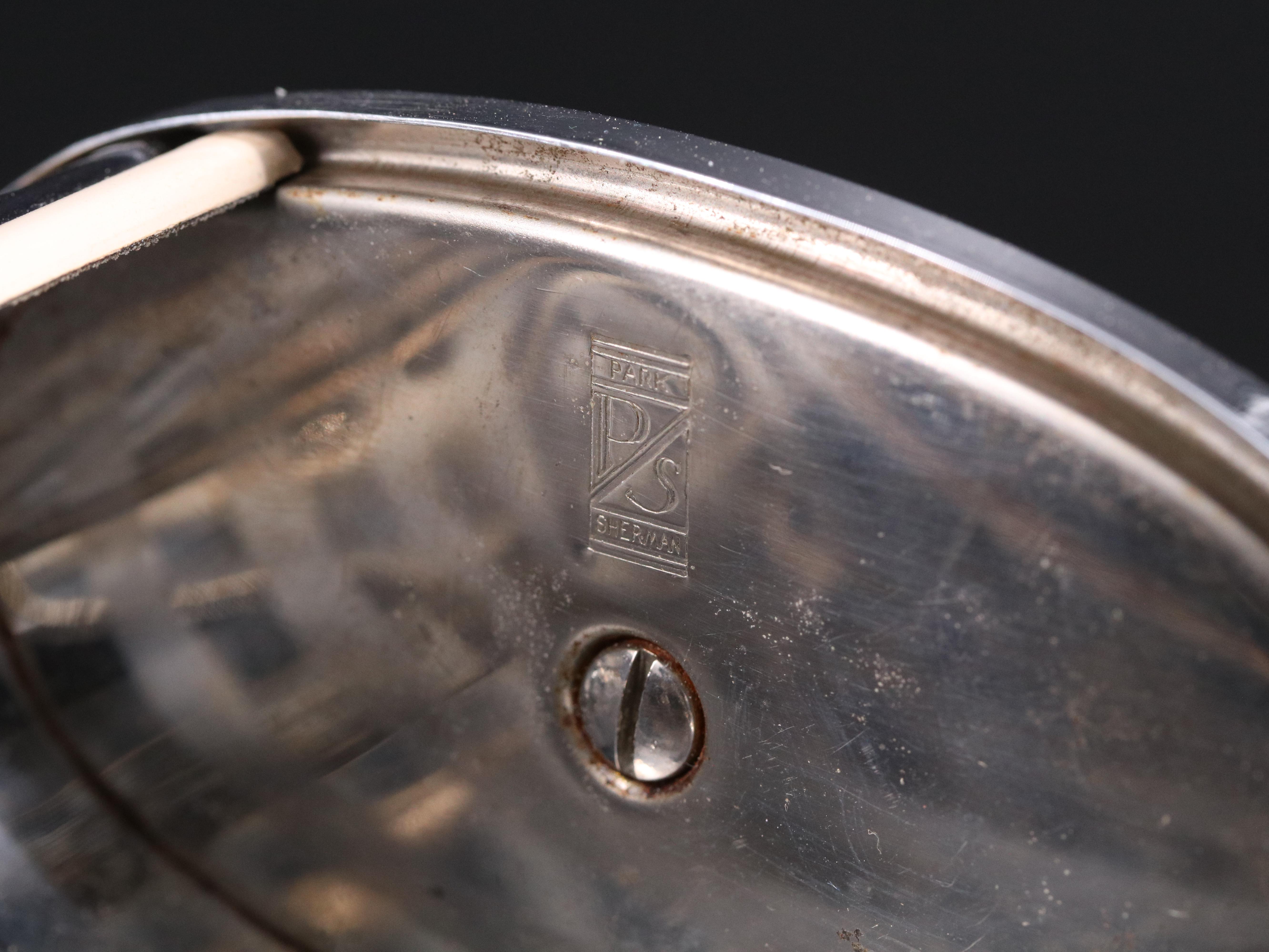 Park Sherman Art Deco Bakelite Tambour-Top Cigarette Box