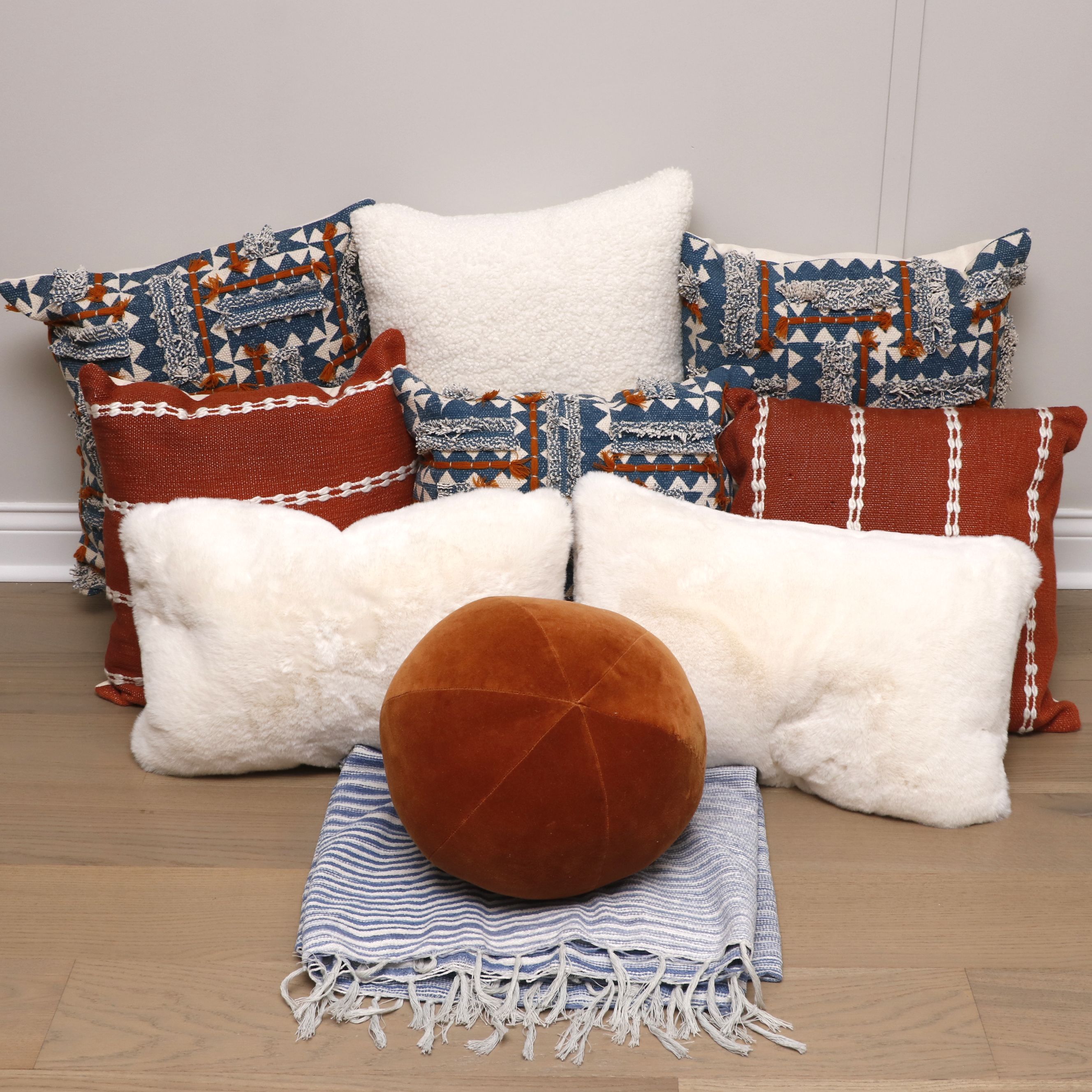 Surya, Magaschoni Home, Calvin Klein Accent Pillows and Surya Throw