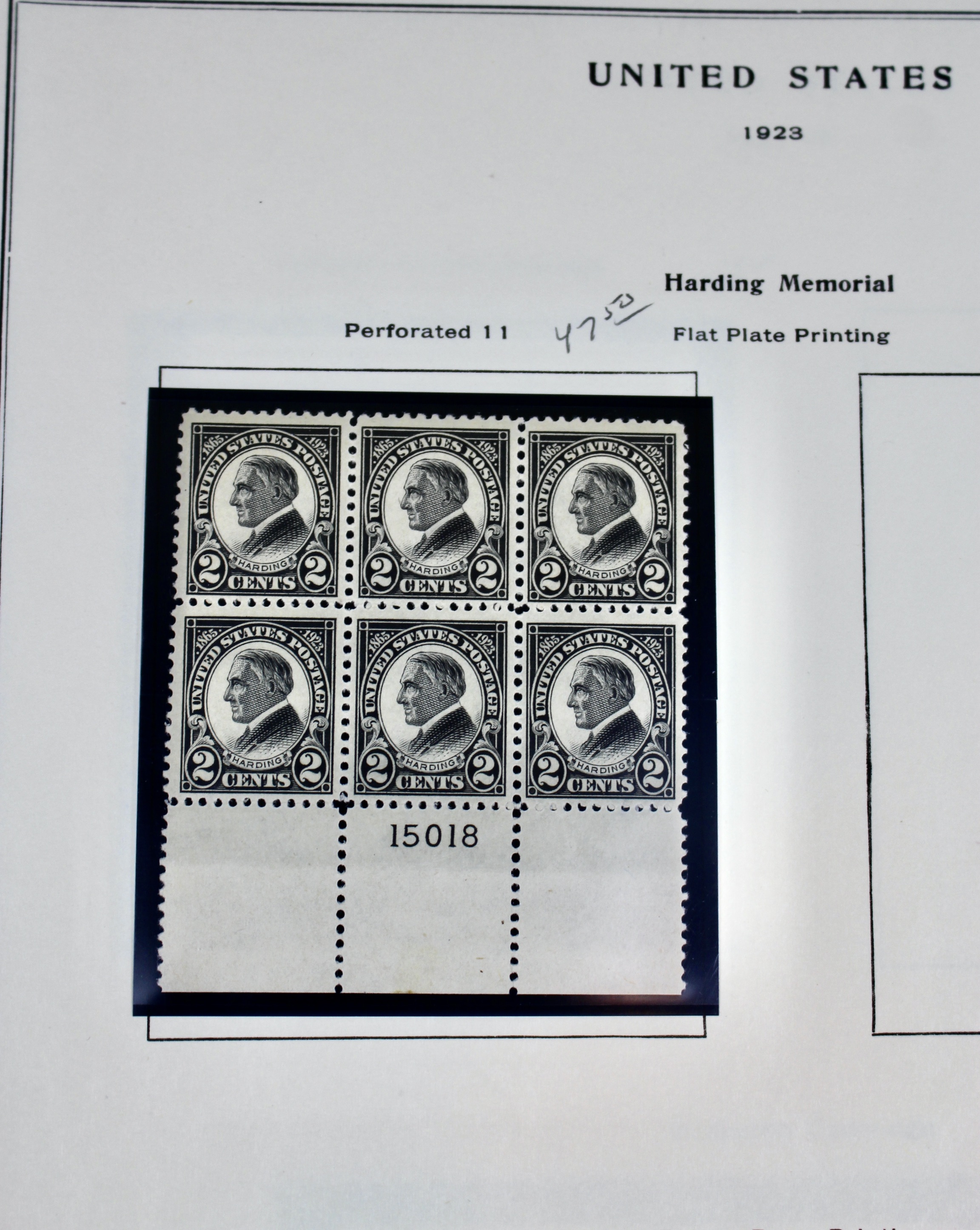 Early Group of MNH Postage Stamp Plate Blocks, 1923 to 1933