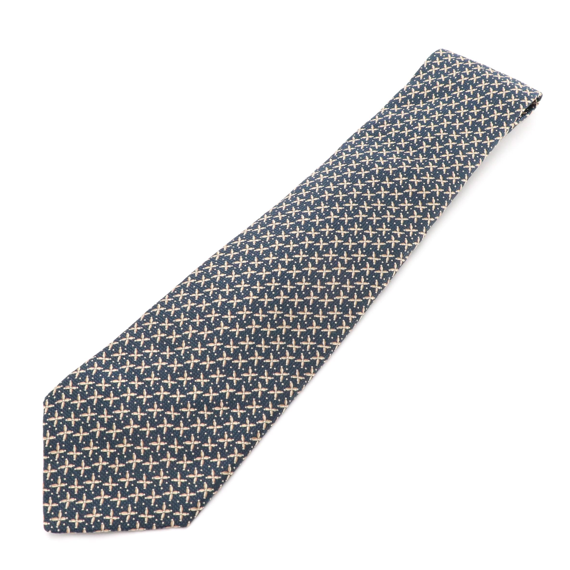BVLGARI Patterned Silk Jacquard Necktie