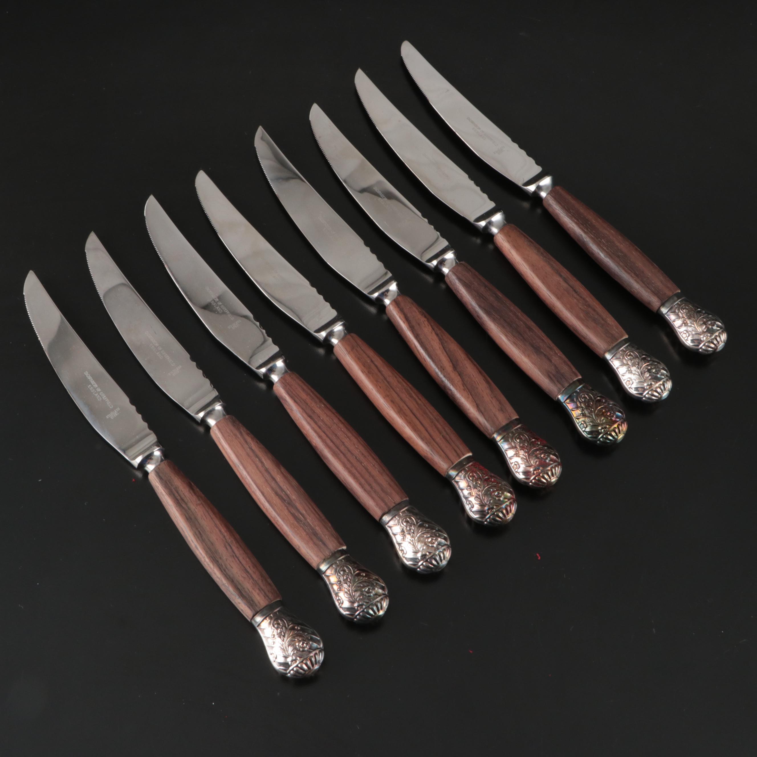 Dormer of Sheffield England Rosewood Handled Knives in Presentation Box