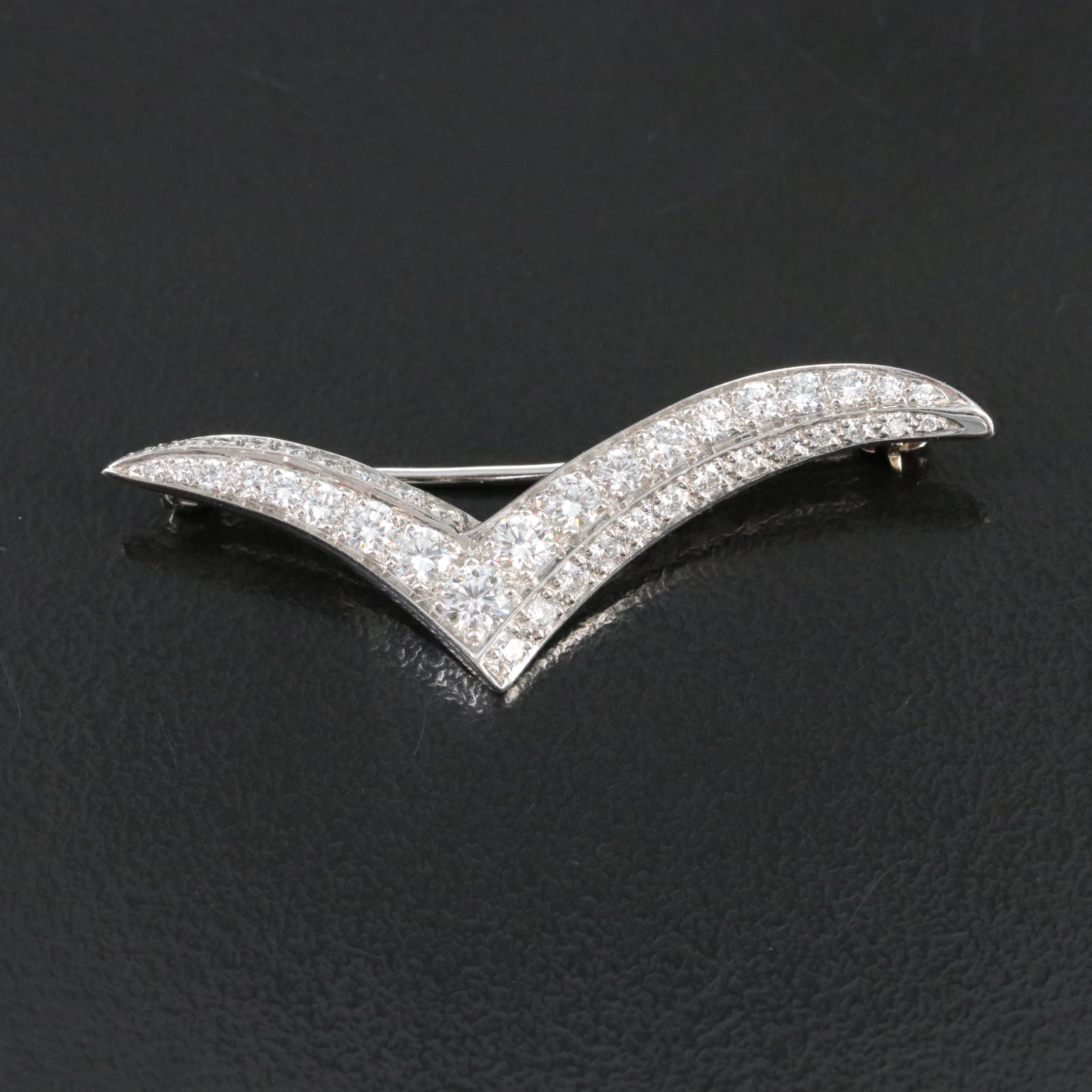 Tiffany & Co. Platinum 1.18 CTW Diamond Seagull Brooch