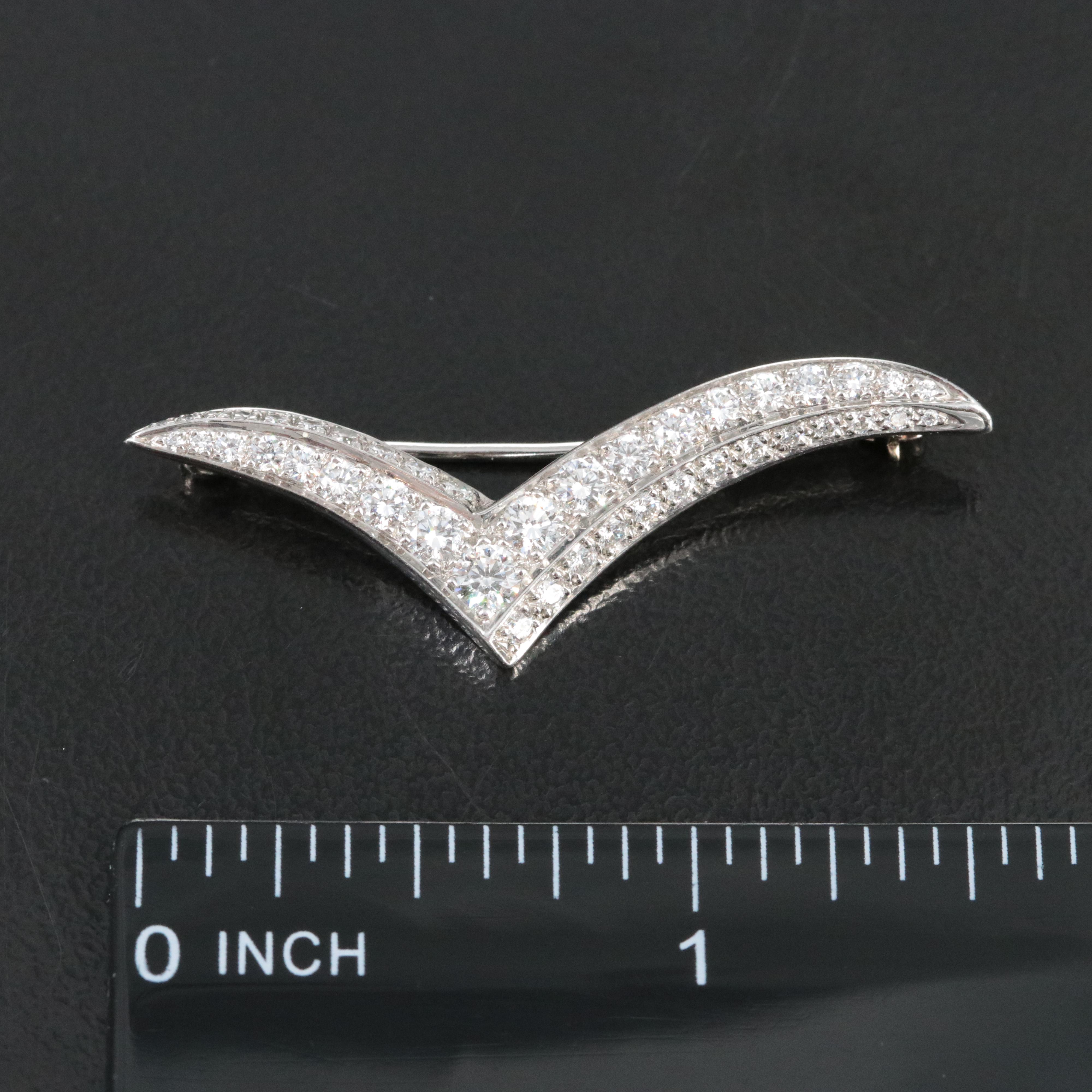 Tiffany & Co. Platinum 1.18 CTW Diamond Seagull Brooch