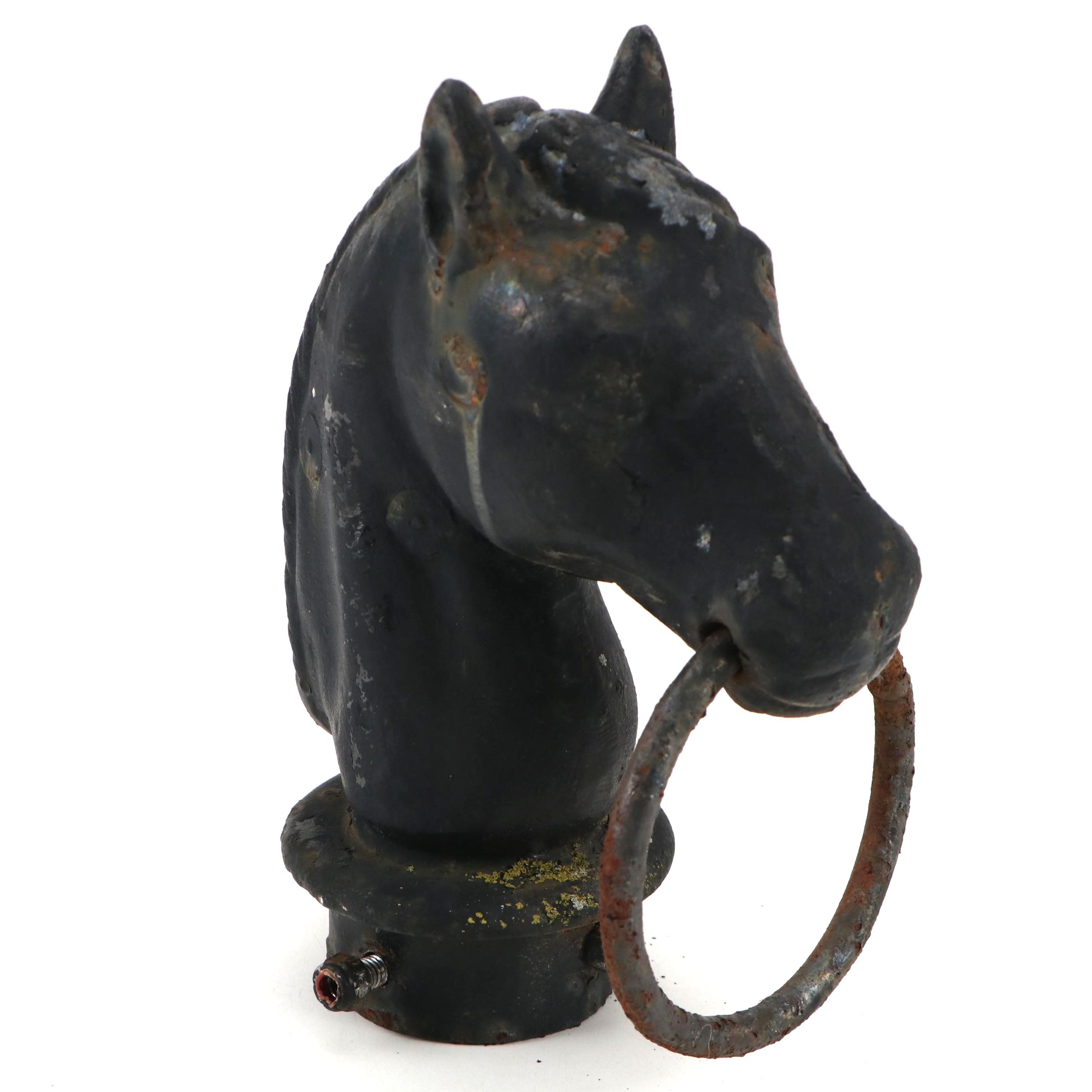 Cast Iron Horse Head Hitching Post Finial