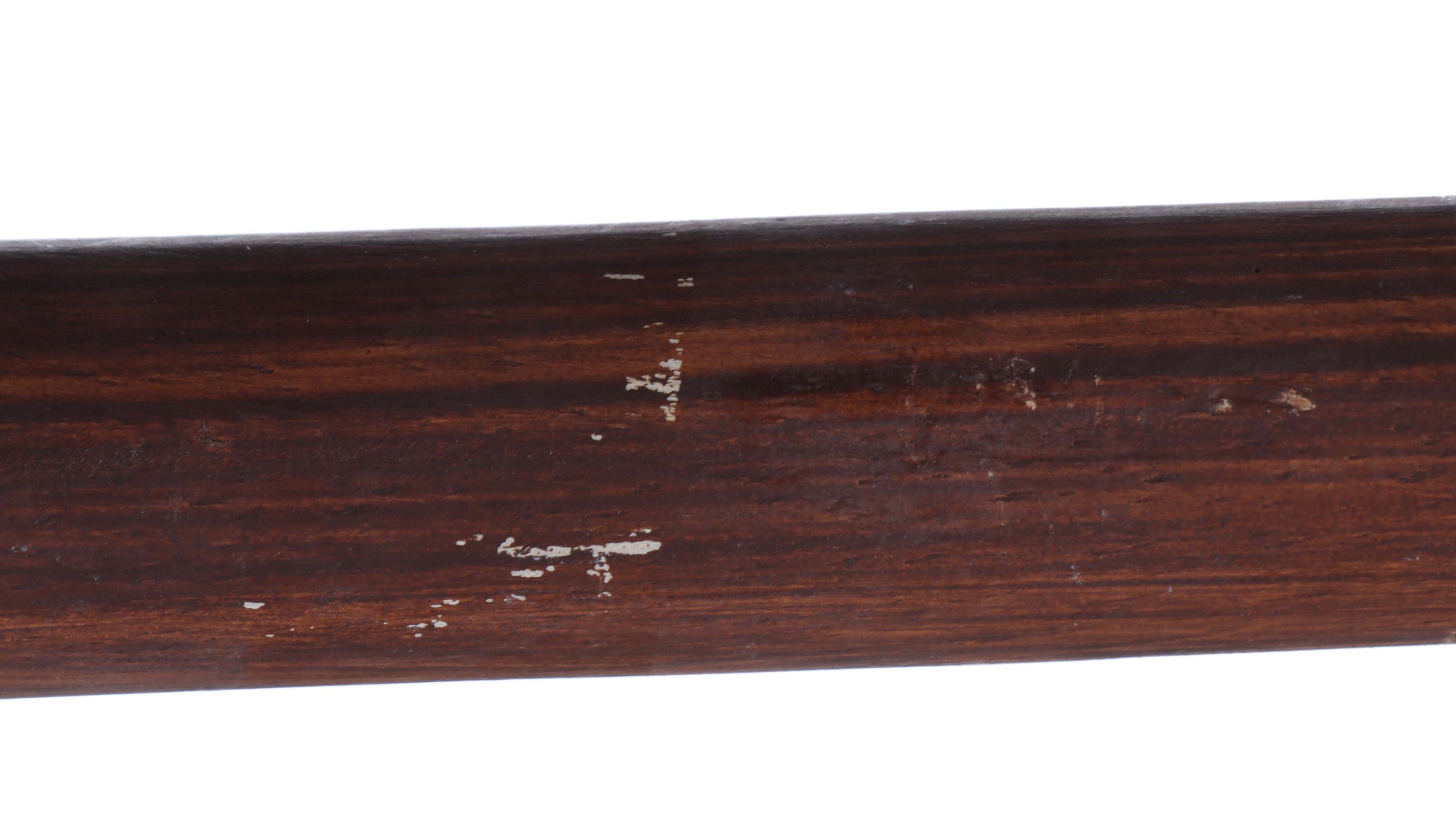 Folk Art Style Paint-Decorated Wooden Santa Claus Figure and Walking Sticks