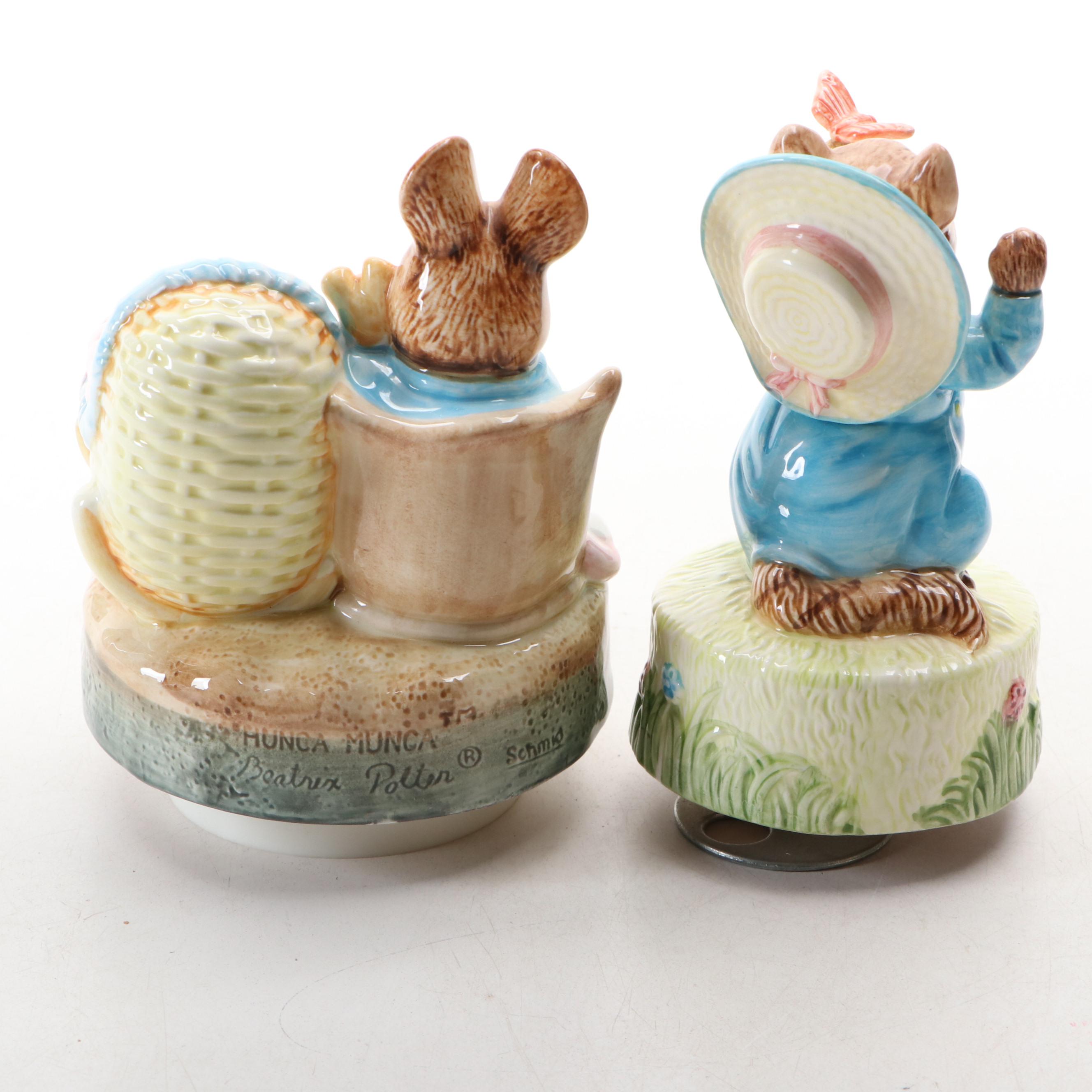 Beswick Beatrix Potter Figurines with Villeroy & Boch Foxwood Tales Plate