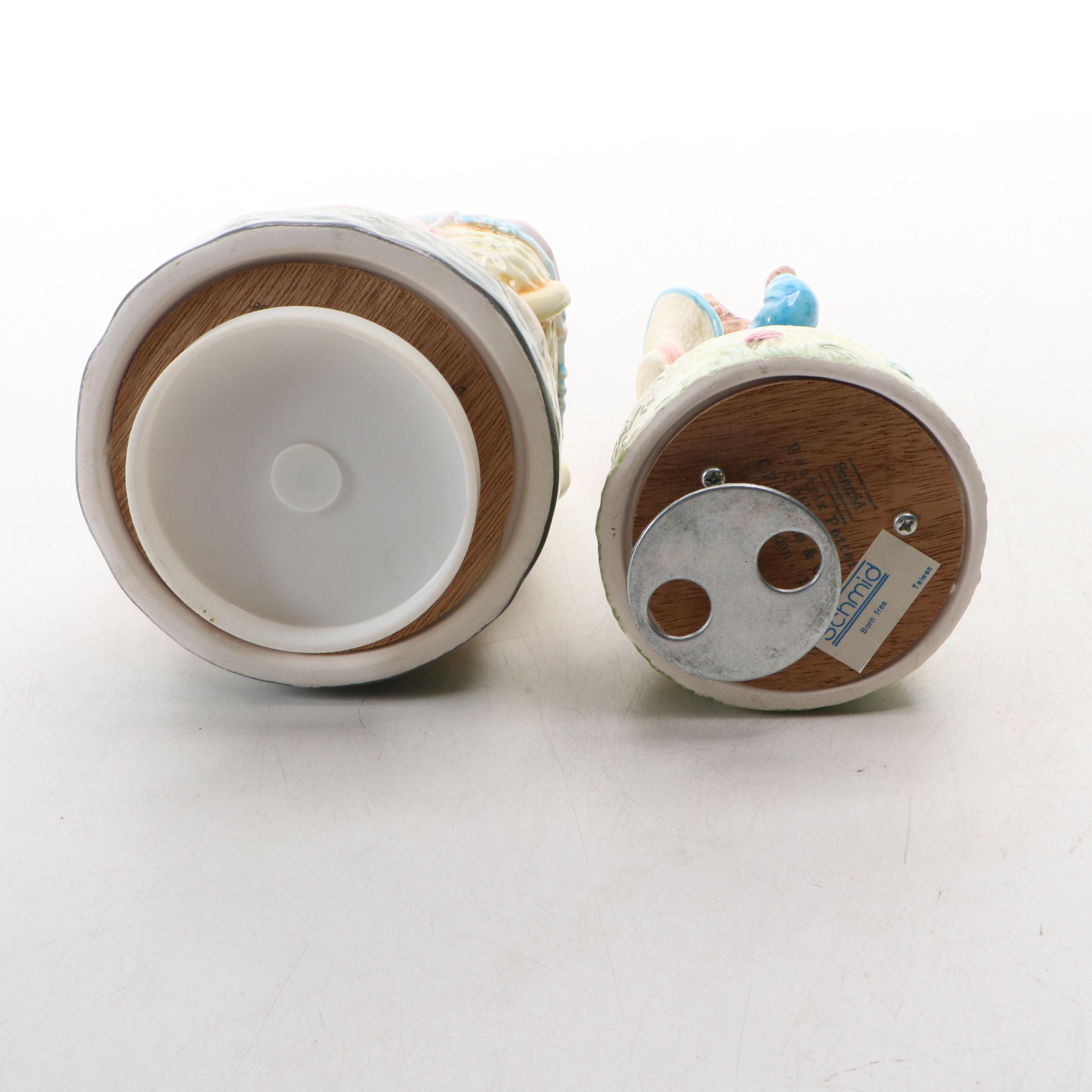 Beswick Beatrix Potter Figurines with Villeroy & Boch Foxwood Tales Plate