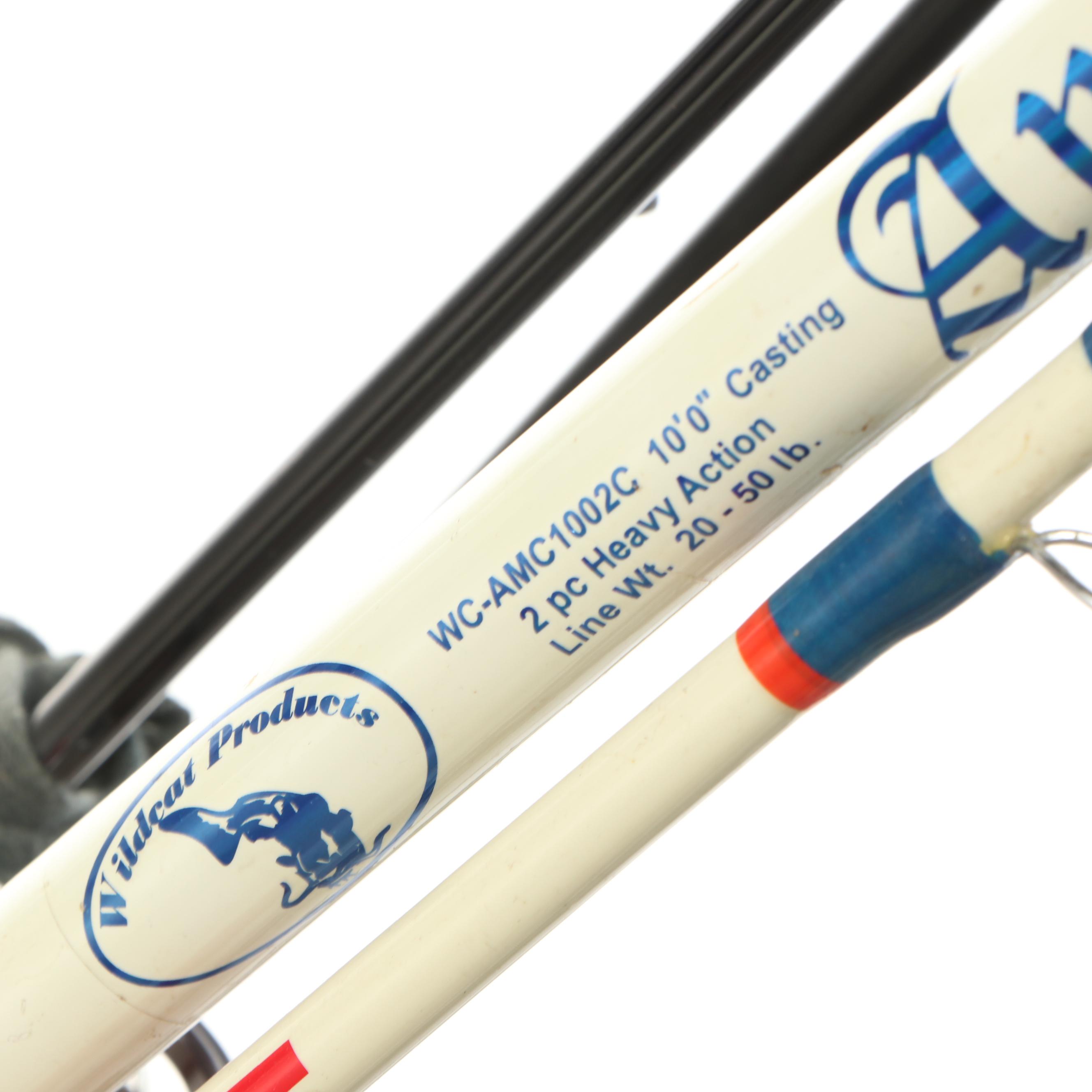 Fishing Rods with Rod Display Reel, Tackle Box, and Supplies