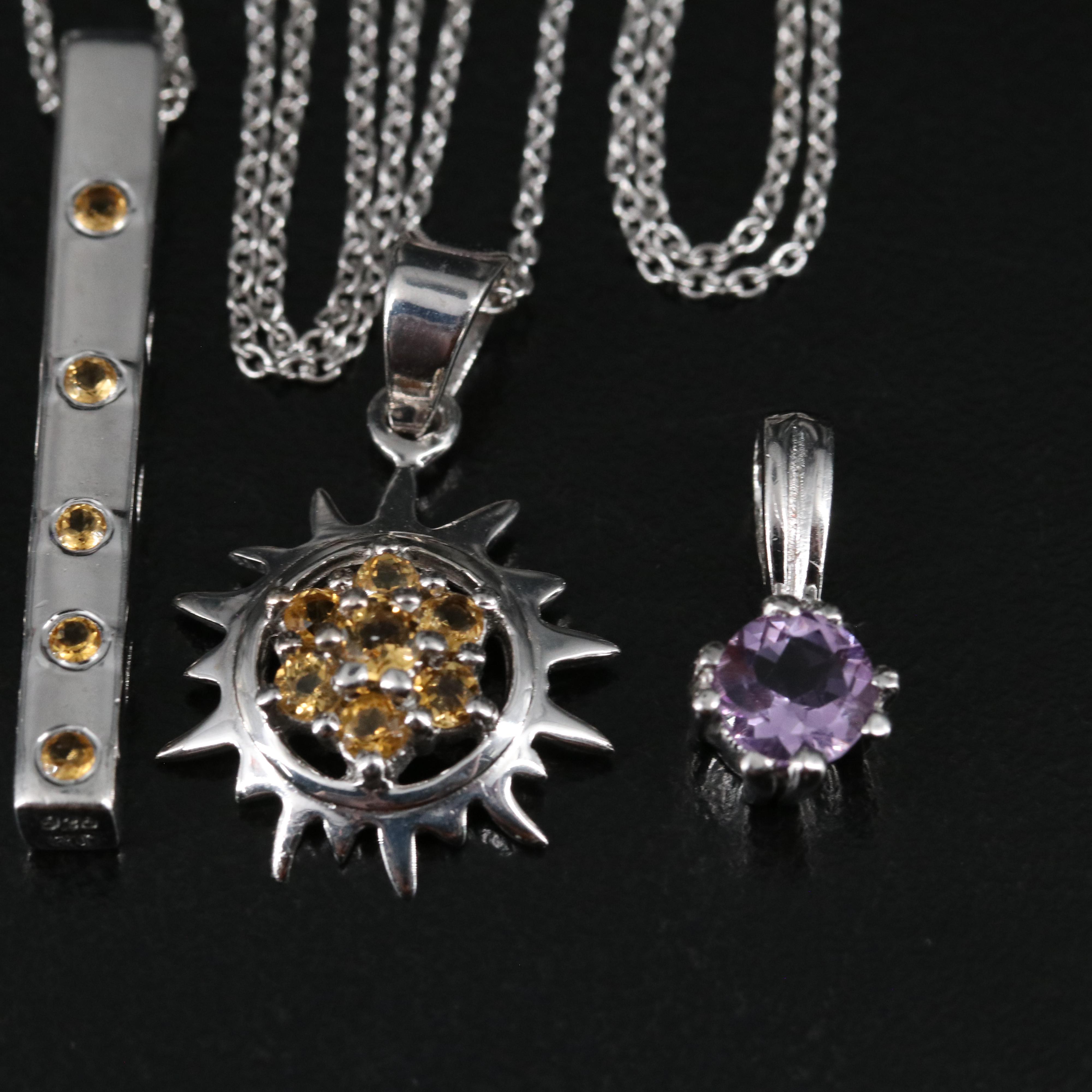 14 Assorted Sterling Silver Rings, Necklaces, Earrings, and Pendants