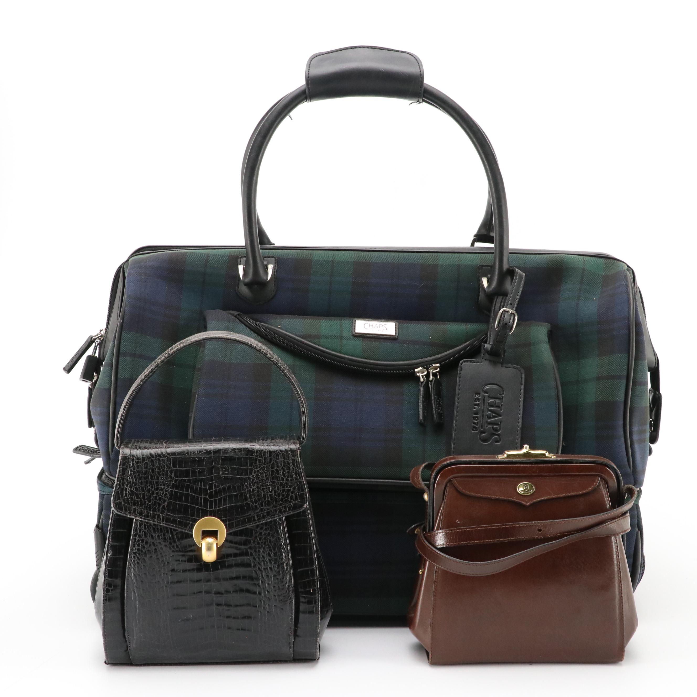 Frenchy of California Alligator Leather Top Handle Handbag and Other Bags