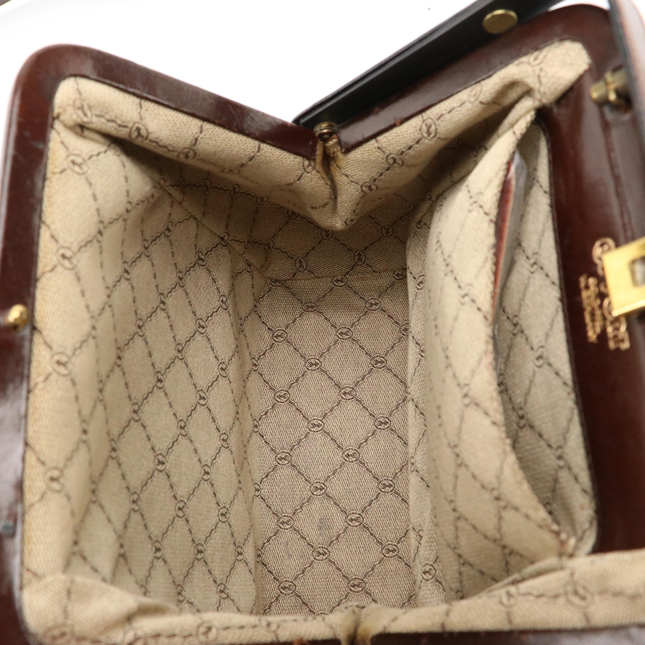 Frenchy of California Alligator Leather Top Handle Handbag and Other Bags