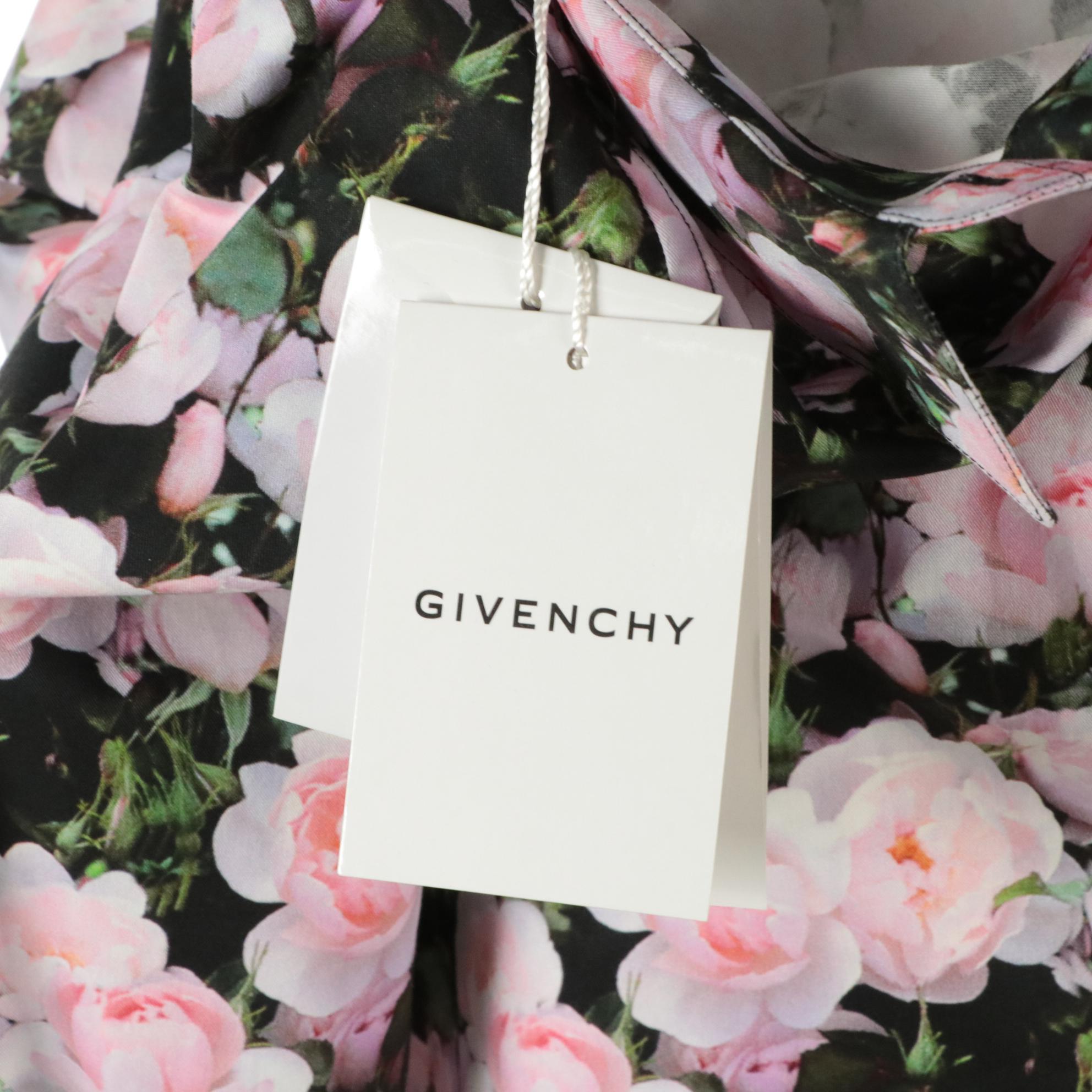 Givenchy Pink Floral Print Cotton Button-Up Shirt, With Tags