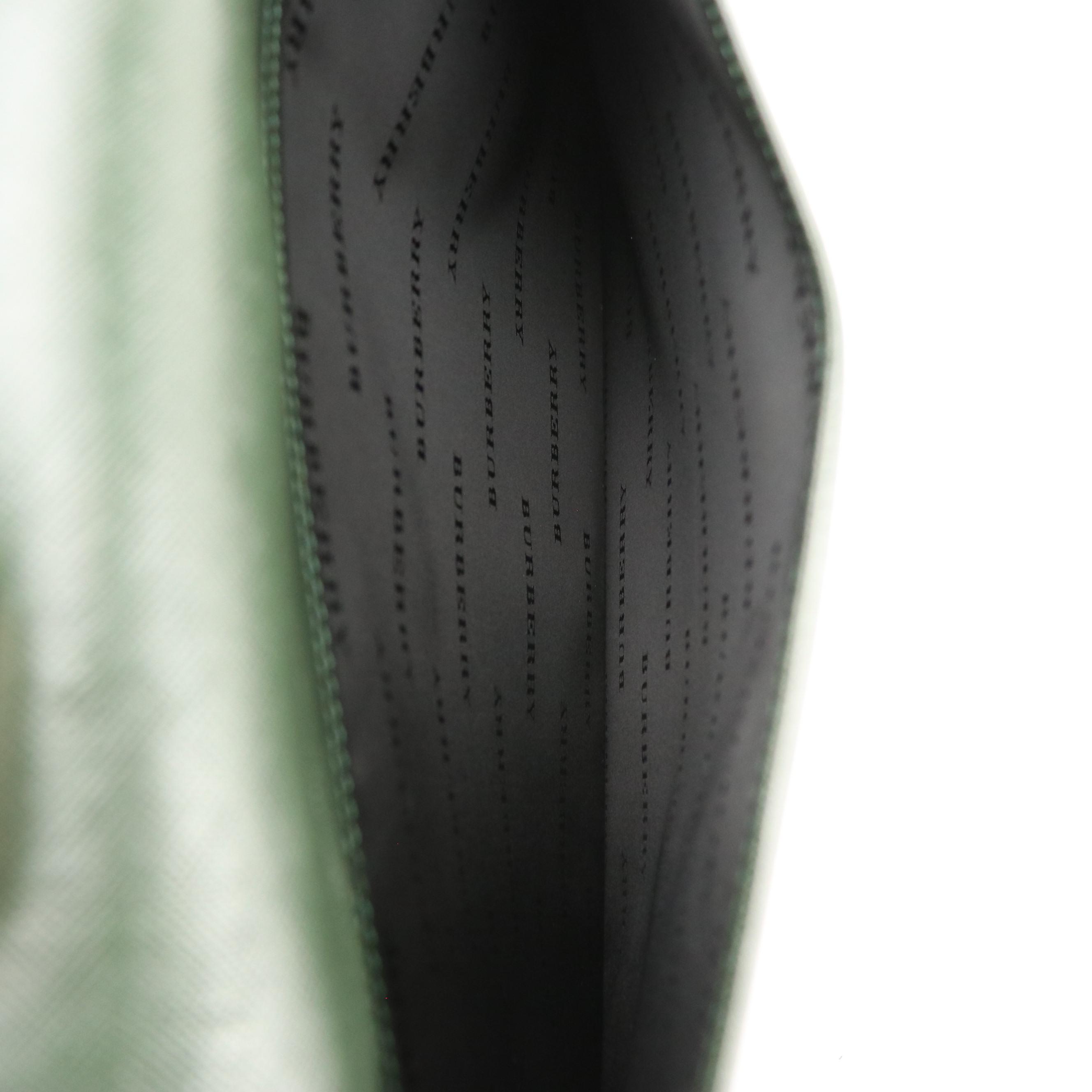 Burberry Top Handle Briefcase Bag in Dark Green Saffiano Leather