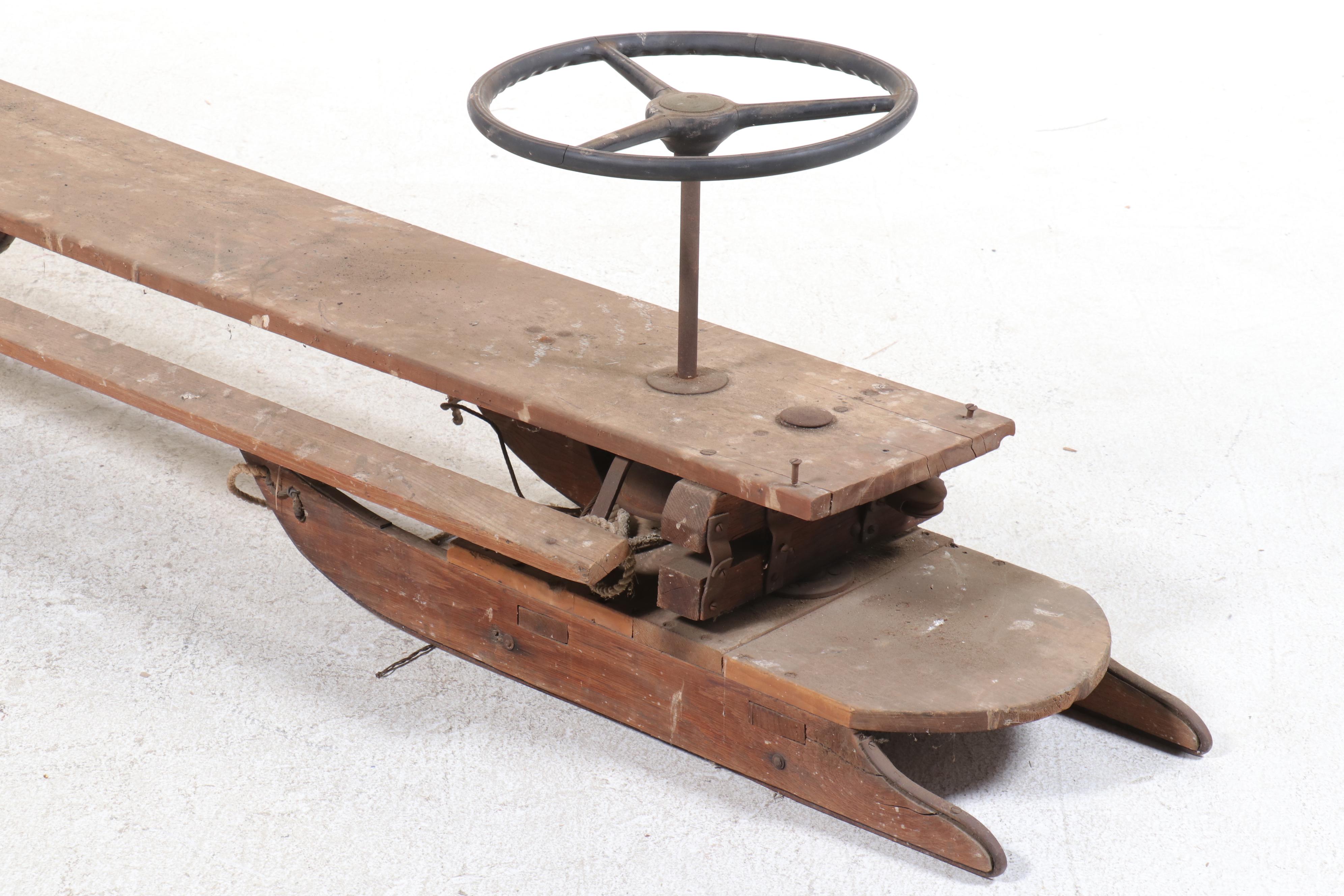 19th Century  Traverse Type Toboggan Sled