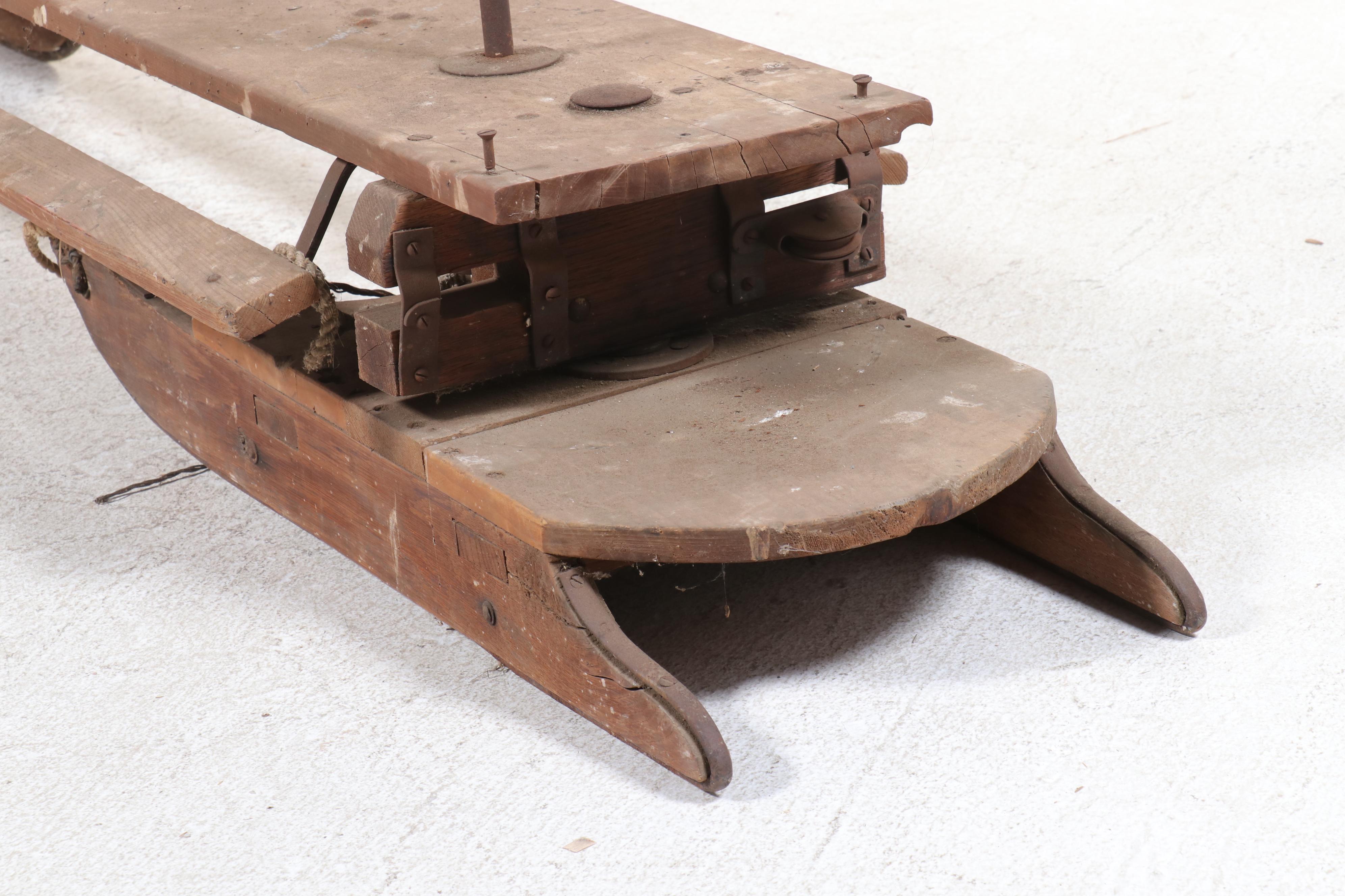 19th Century  Traverse Type Toboggan Sled