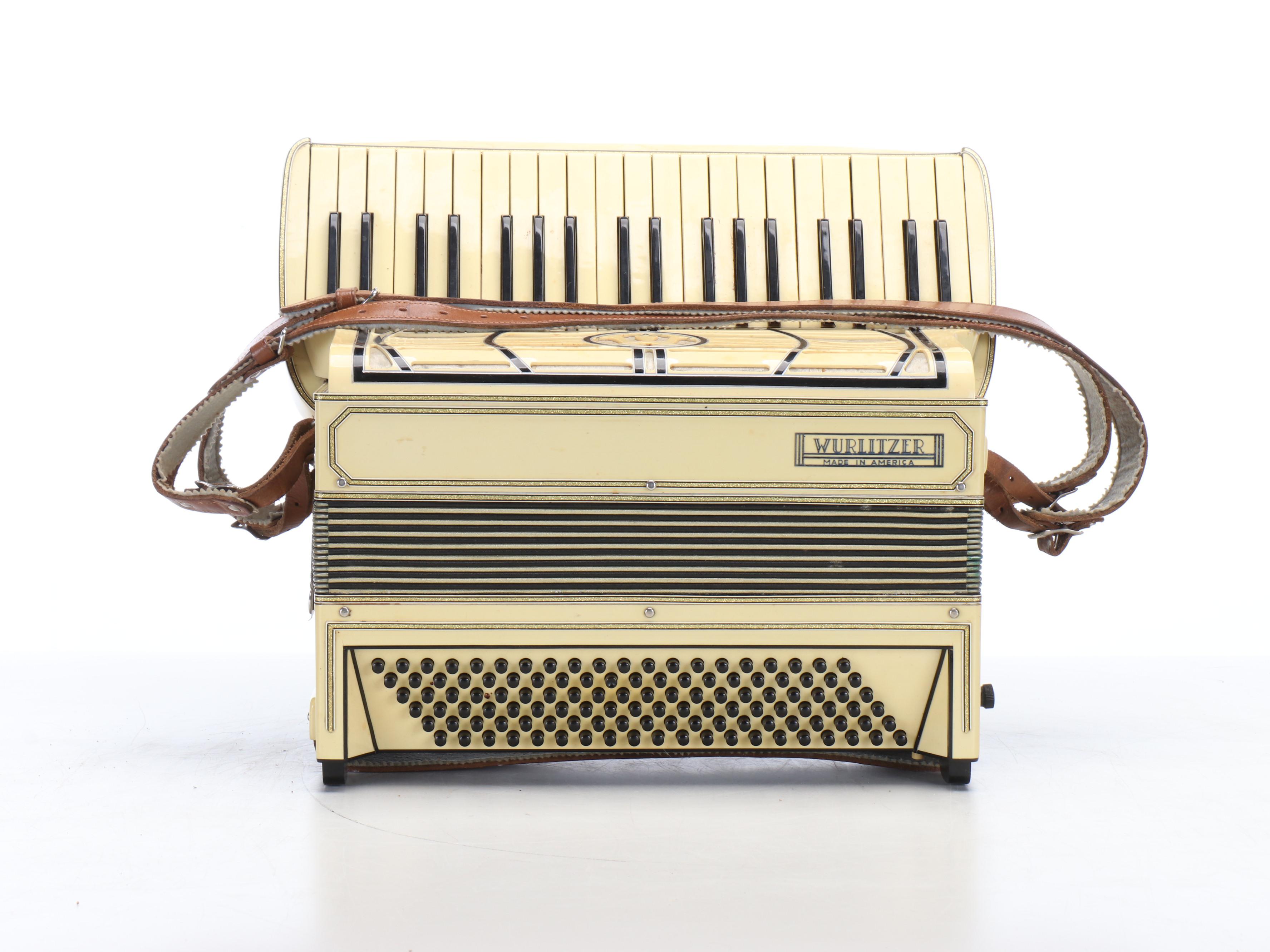 Wurlitzer Piano Accordion with Case