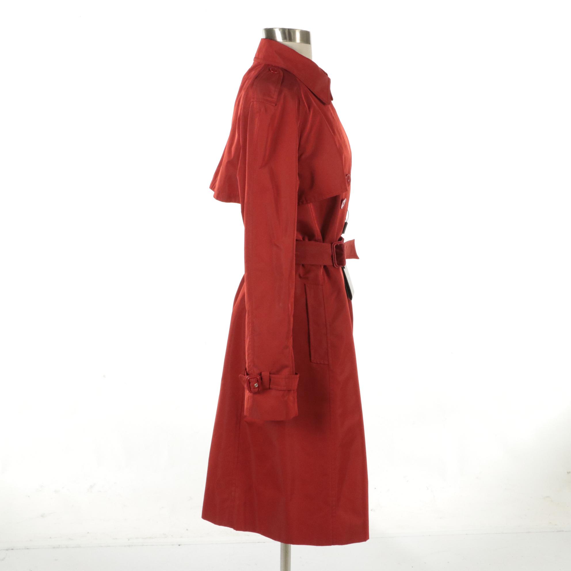 Dolce & Gabbana Polyester Double-Breasted Trench Coat, With Tags