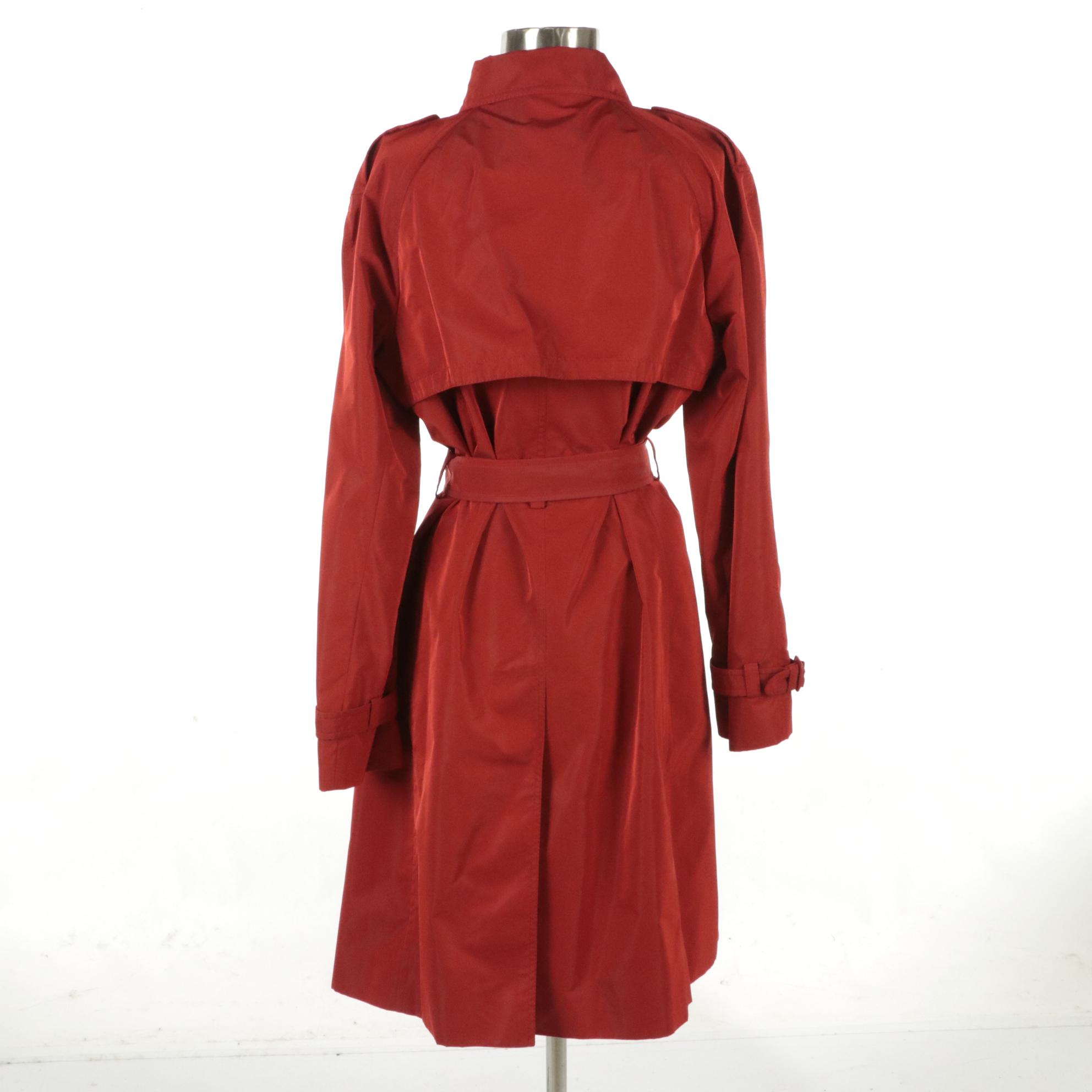 Dolce & Gabbana Polyester Double-Breasted Trench Coat, With Tags