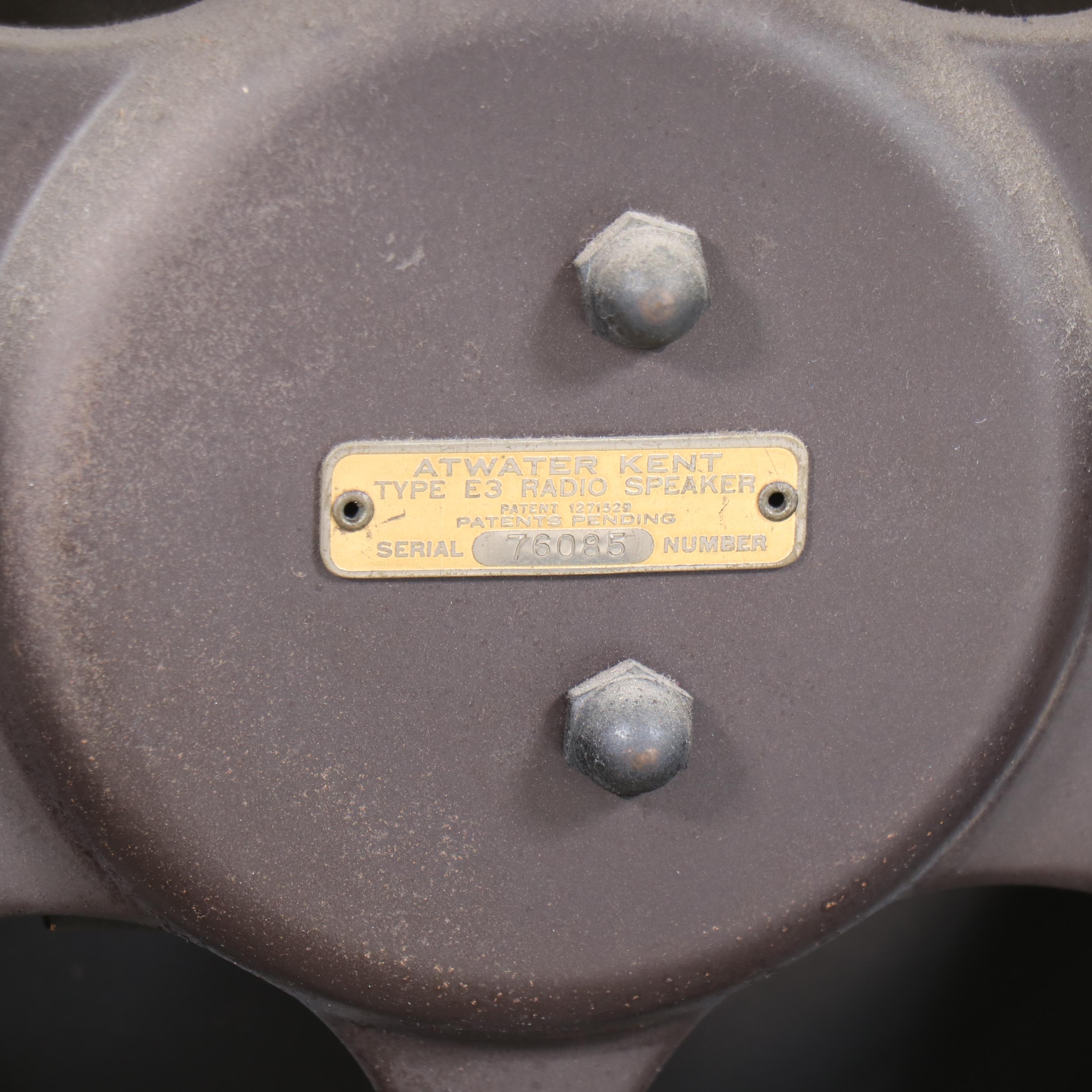 Pooley Radio Cabinet with Atwater Kent Radio, Early 20th Century