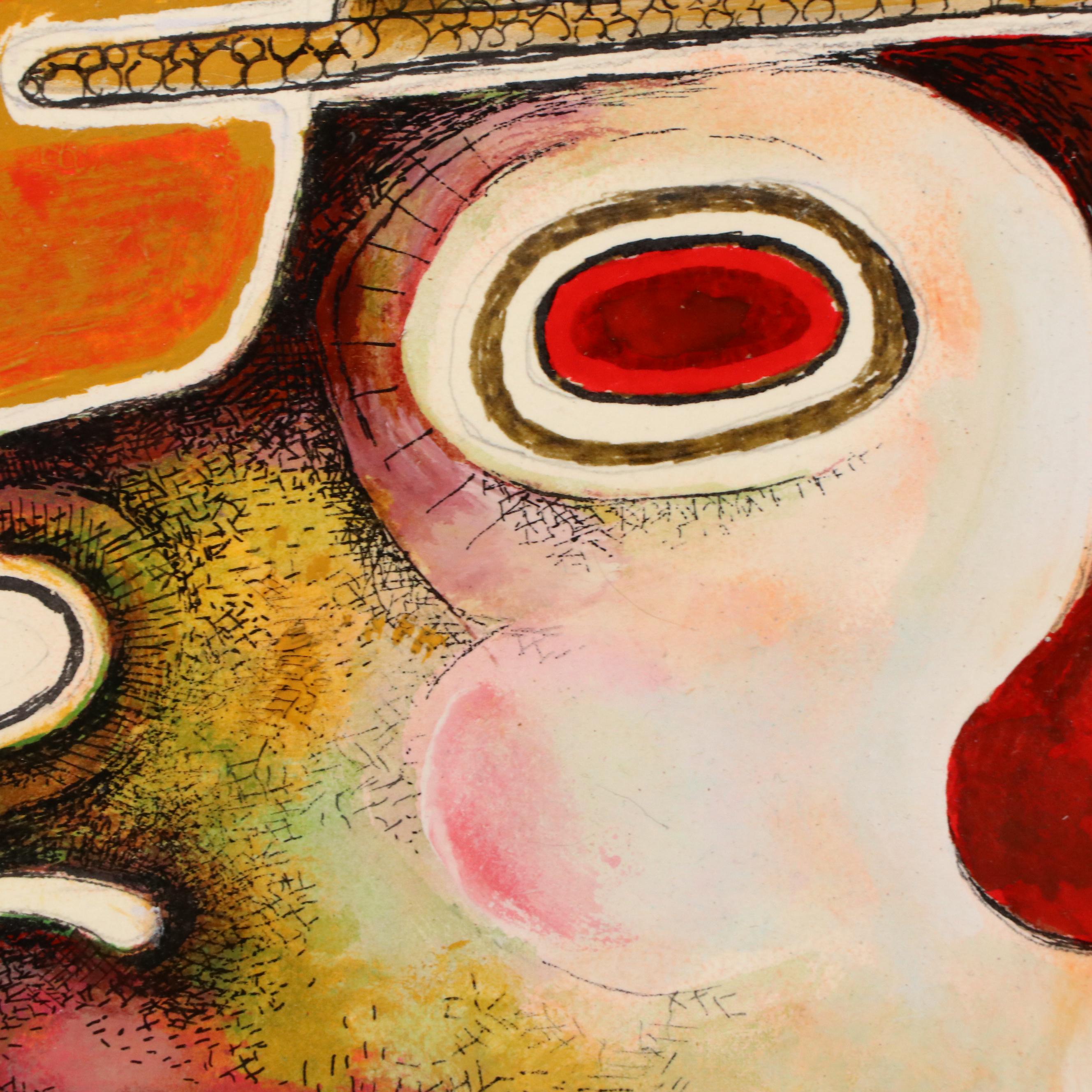 Nikolay Kuk Surrealist Figural Mixed Media Illustration, 2018