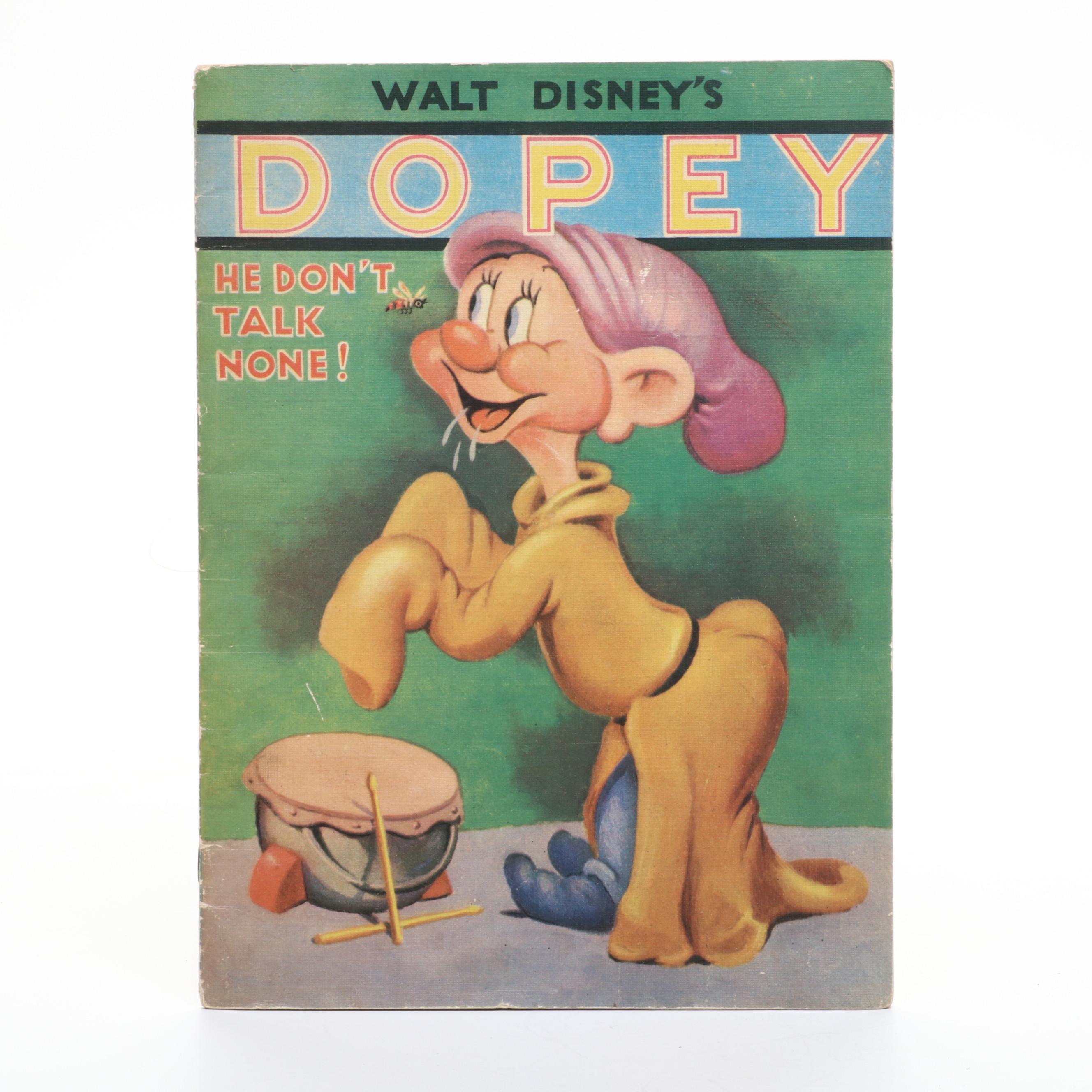 Illustrated "Dopey: He Don't Talk None!" by Walt Disney, 1938