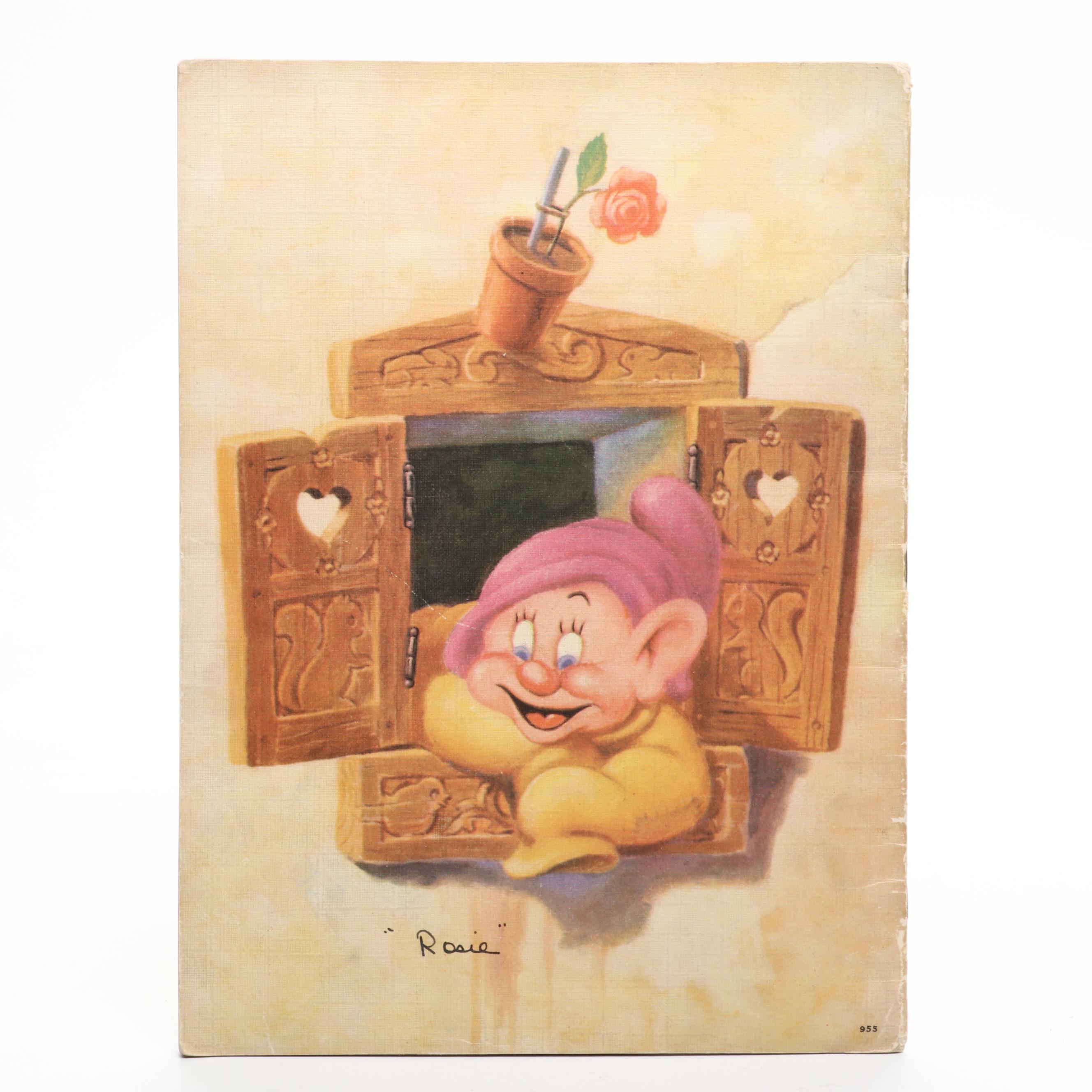 Illustrated "Dopey: He Don't Talk None!" by Walt Disney, 1938