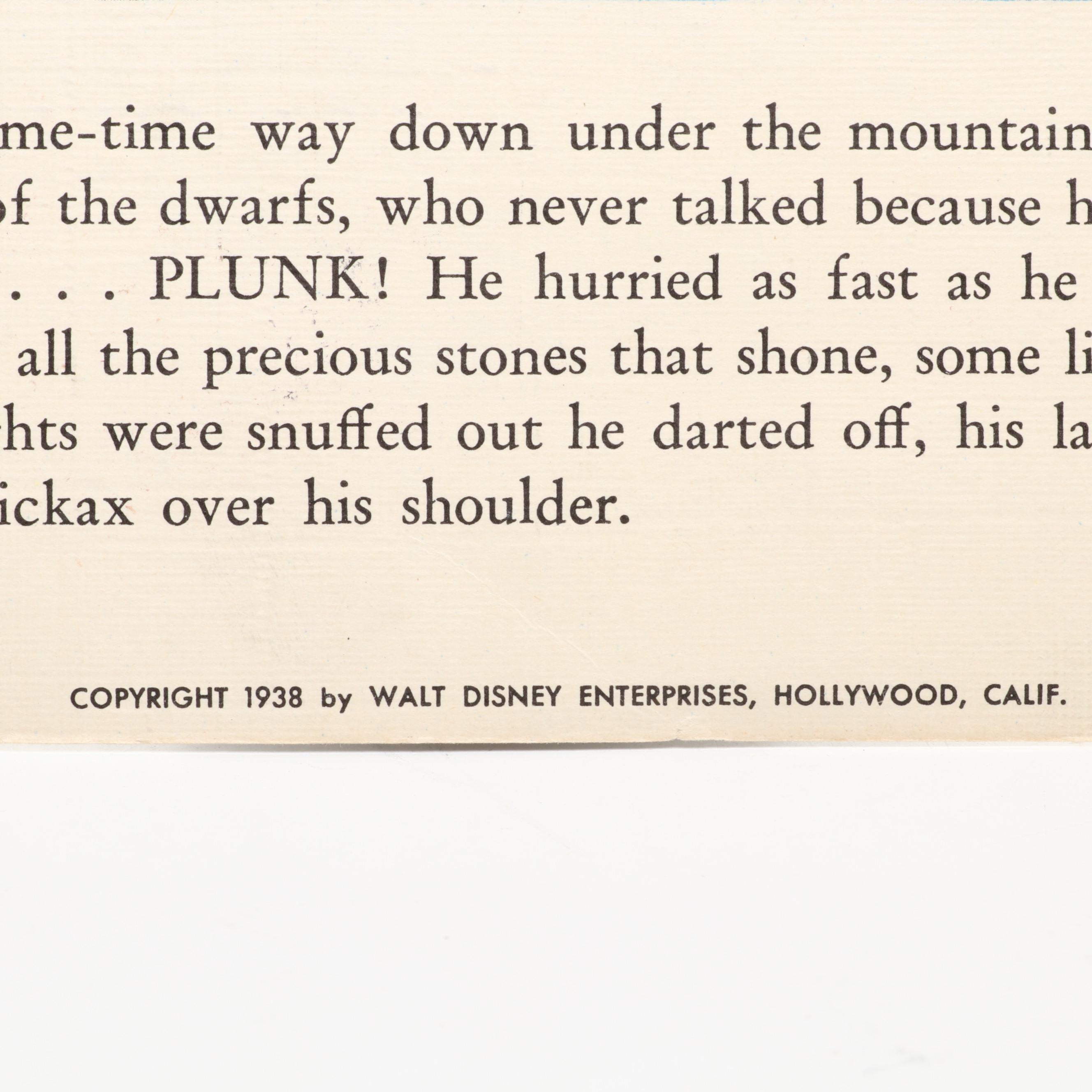 Illustrated "Dopey: He Don't Talk None!" by Walt Disney, 1938