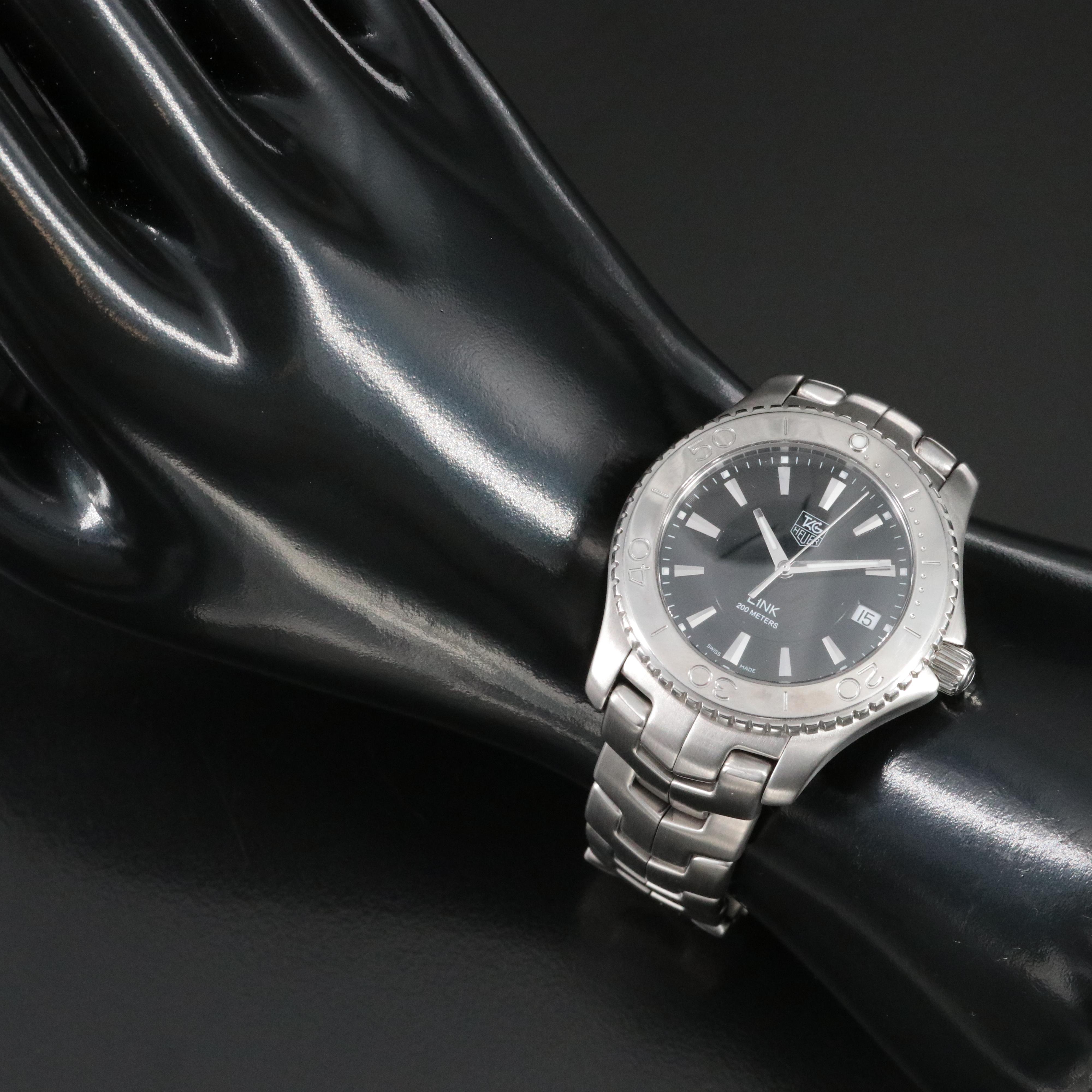 TAG Heuer Link WJ1110-0 Black 39mm Steel Quartz Watch