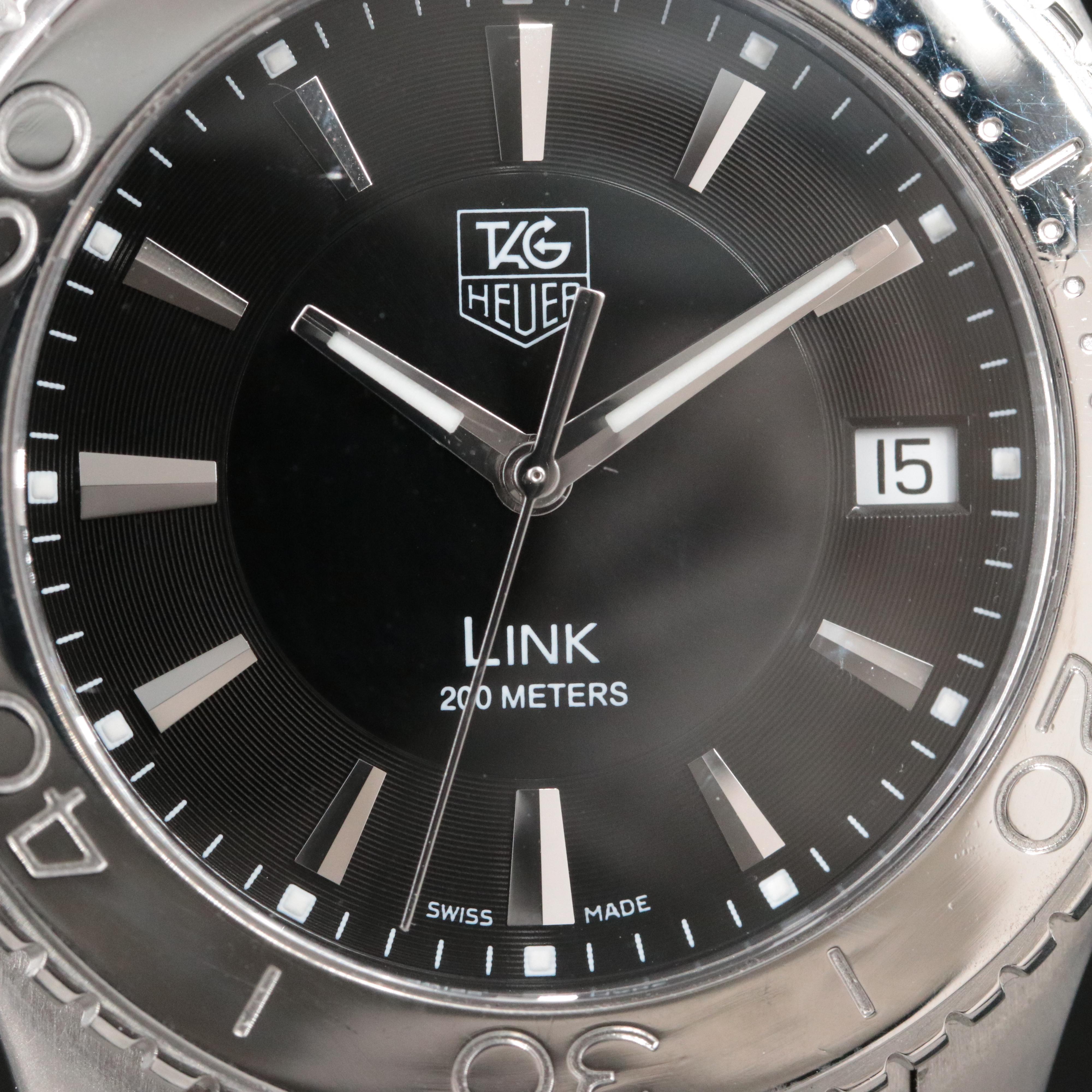 TAG Heuer Link WJ1110-0 Black 39mm Steel Quartz Watch