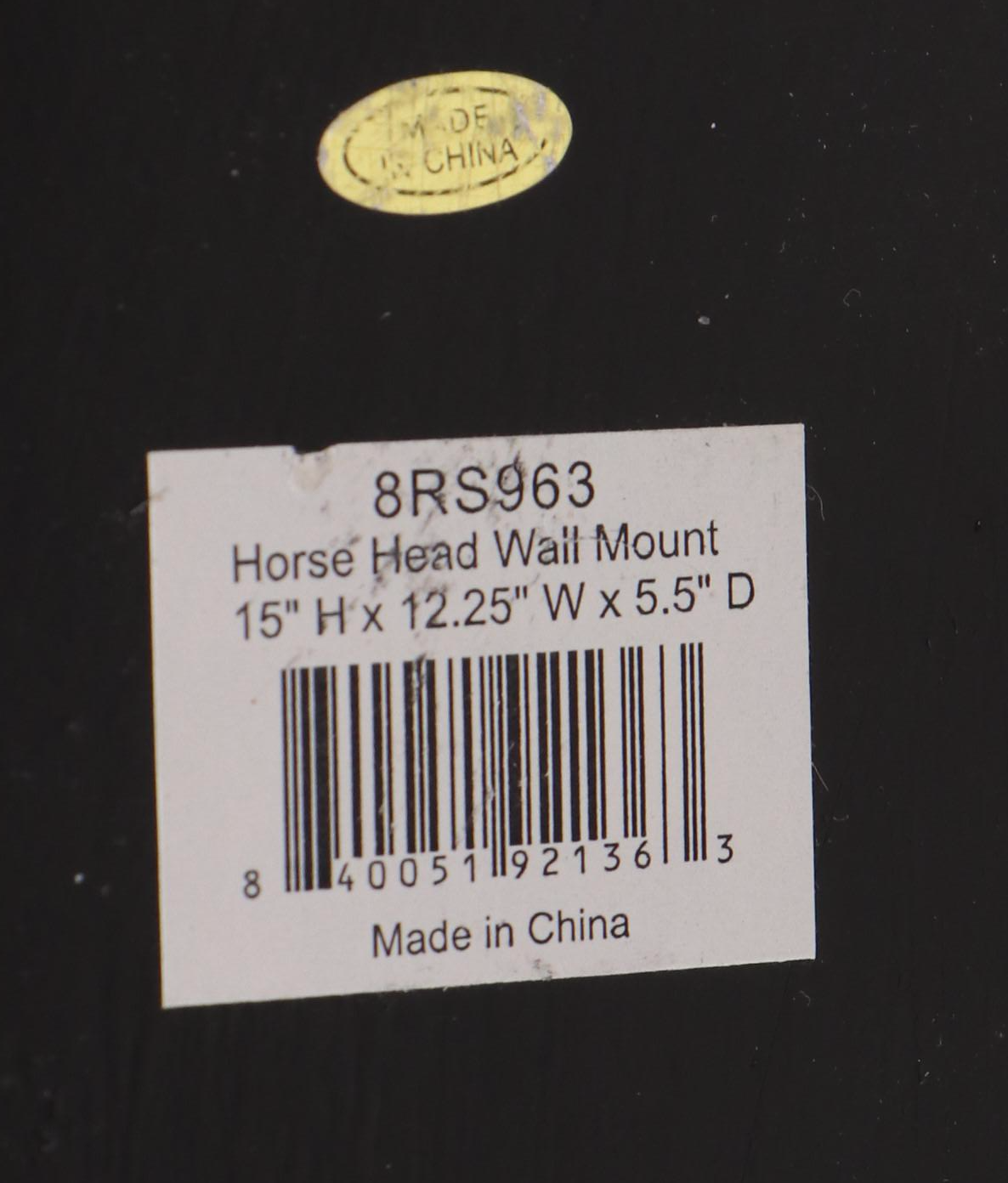 Distressed Resin Horse Head Wall Mount and Figurine