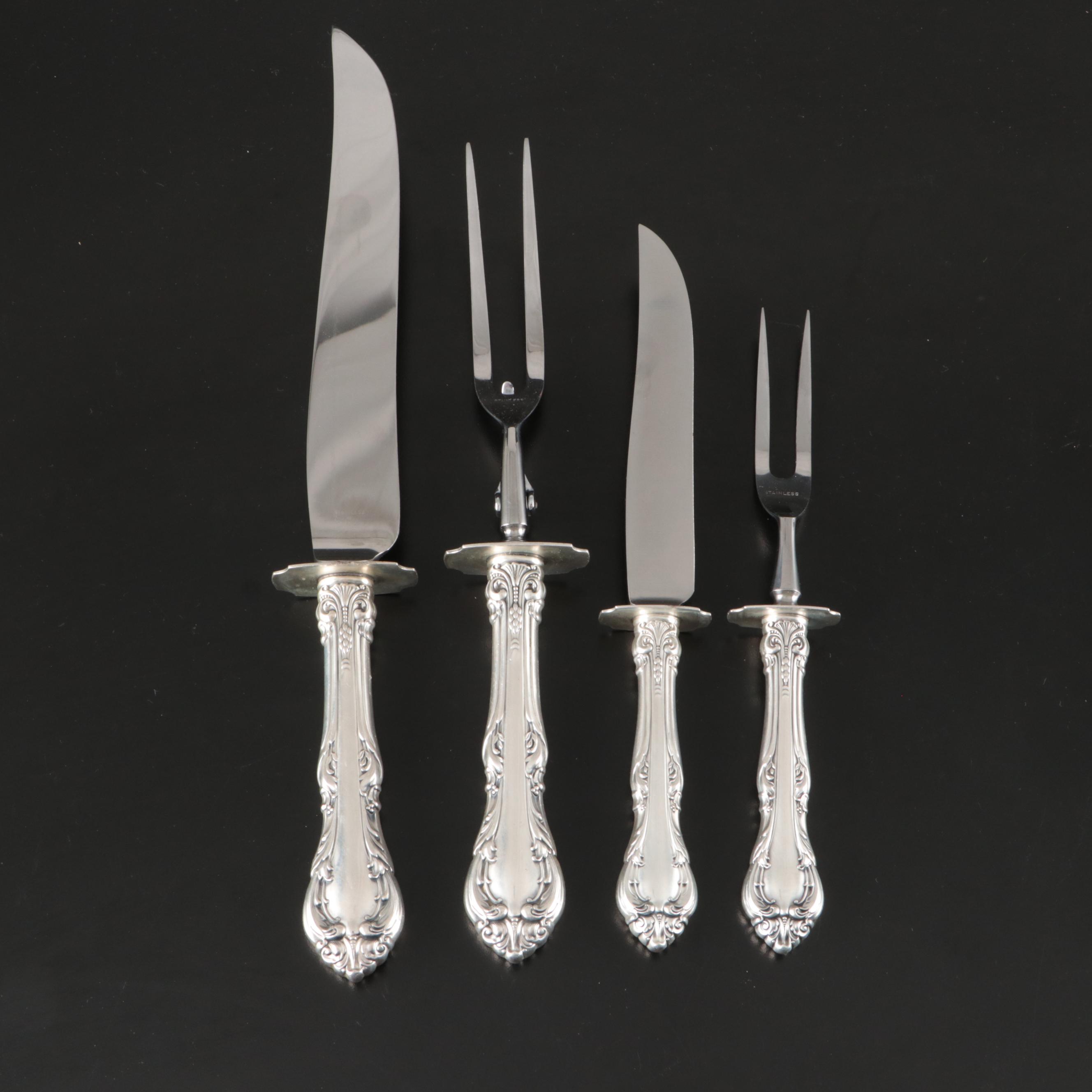 Gorham "King Edward" Sterling Silver Handled Carving Set