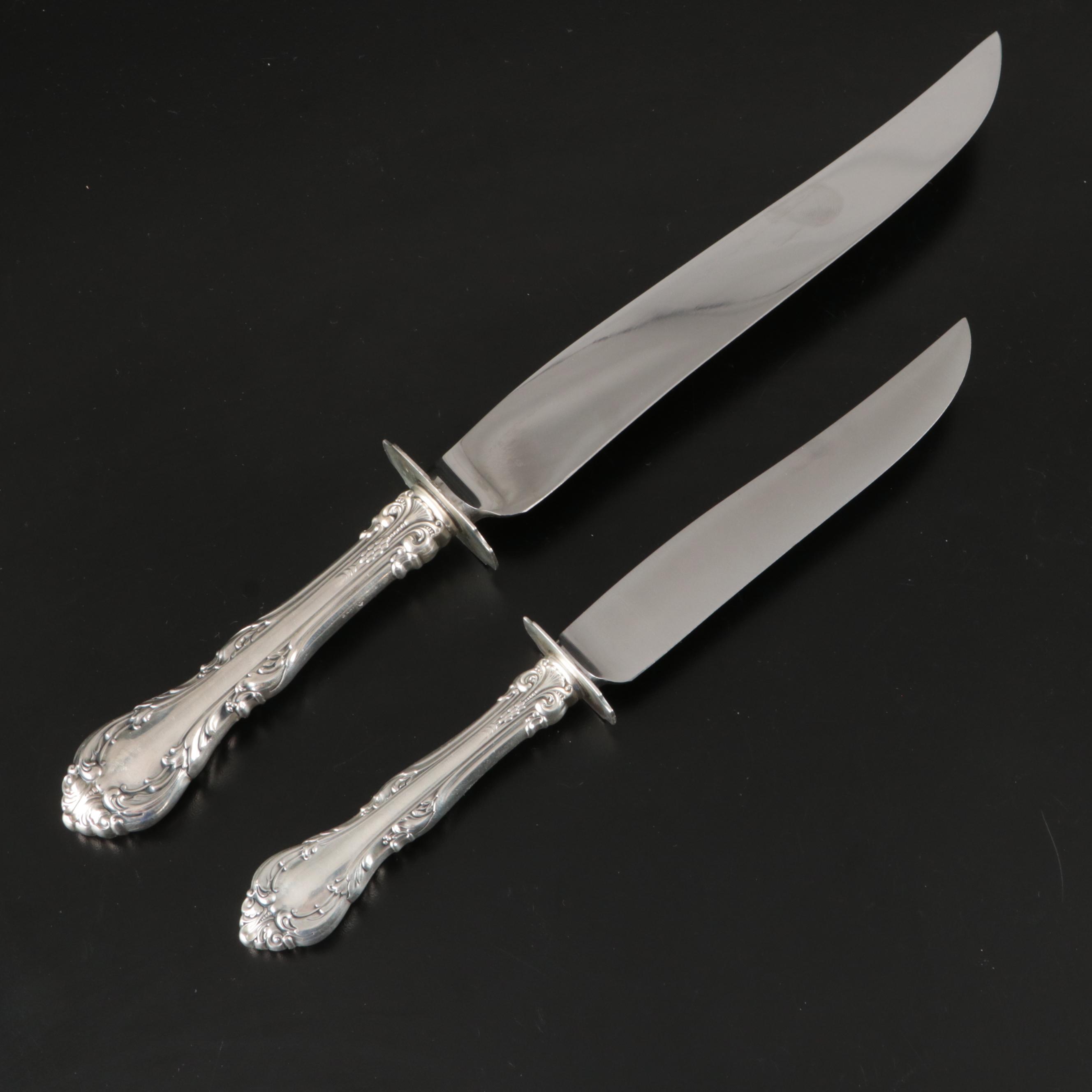 Gorham "King Edward" Sterling Silver Handled Carving Set