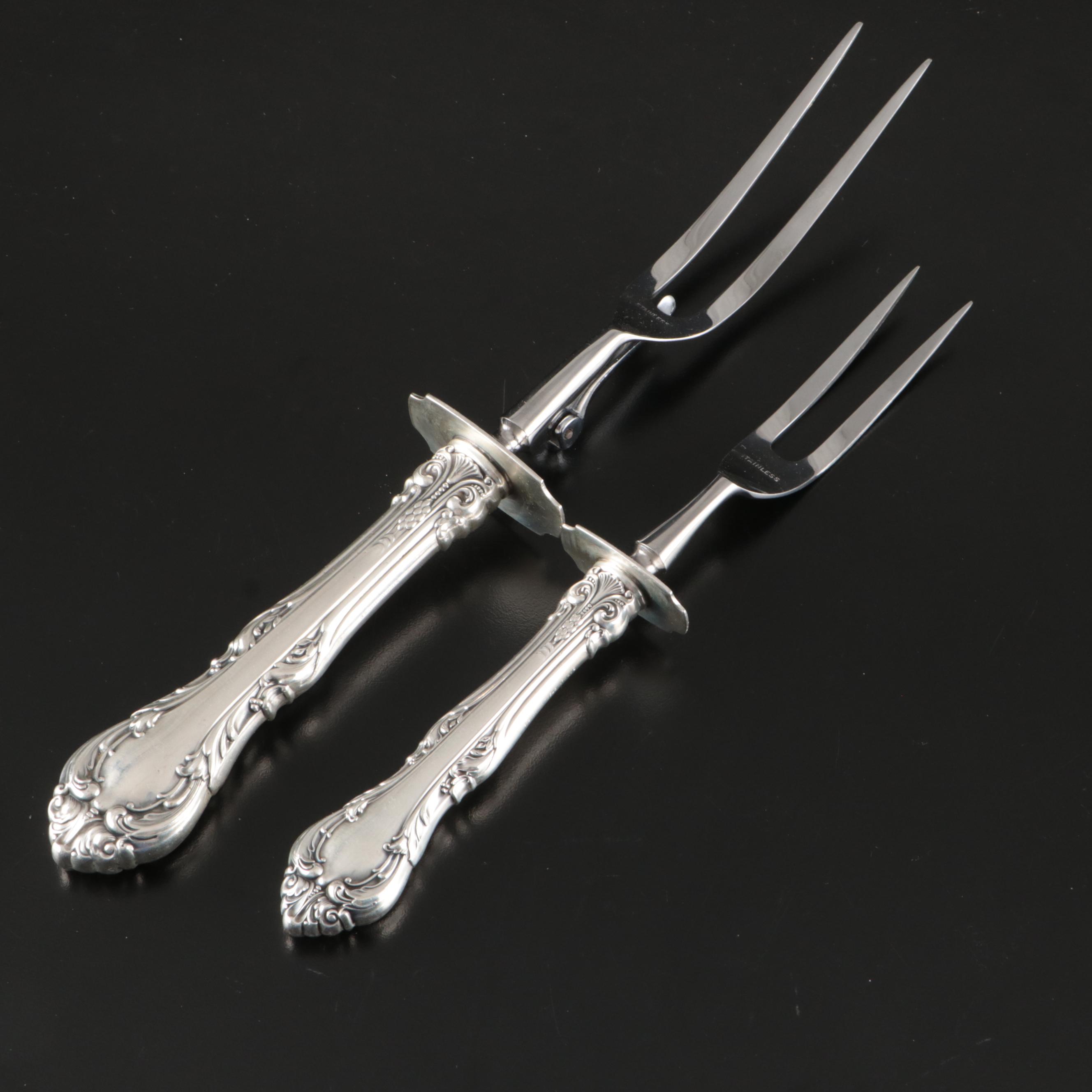 Gorham "King Edward" Sterling Silver Handled Carving Set