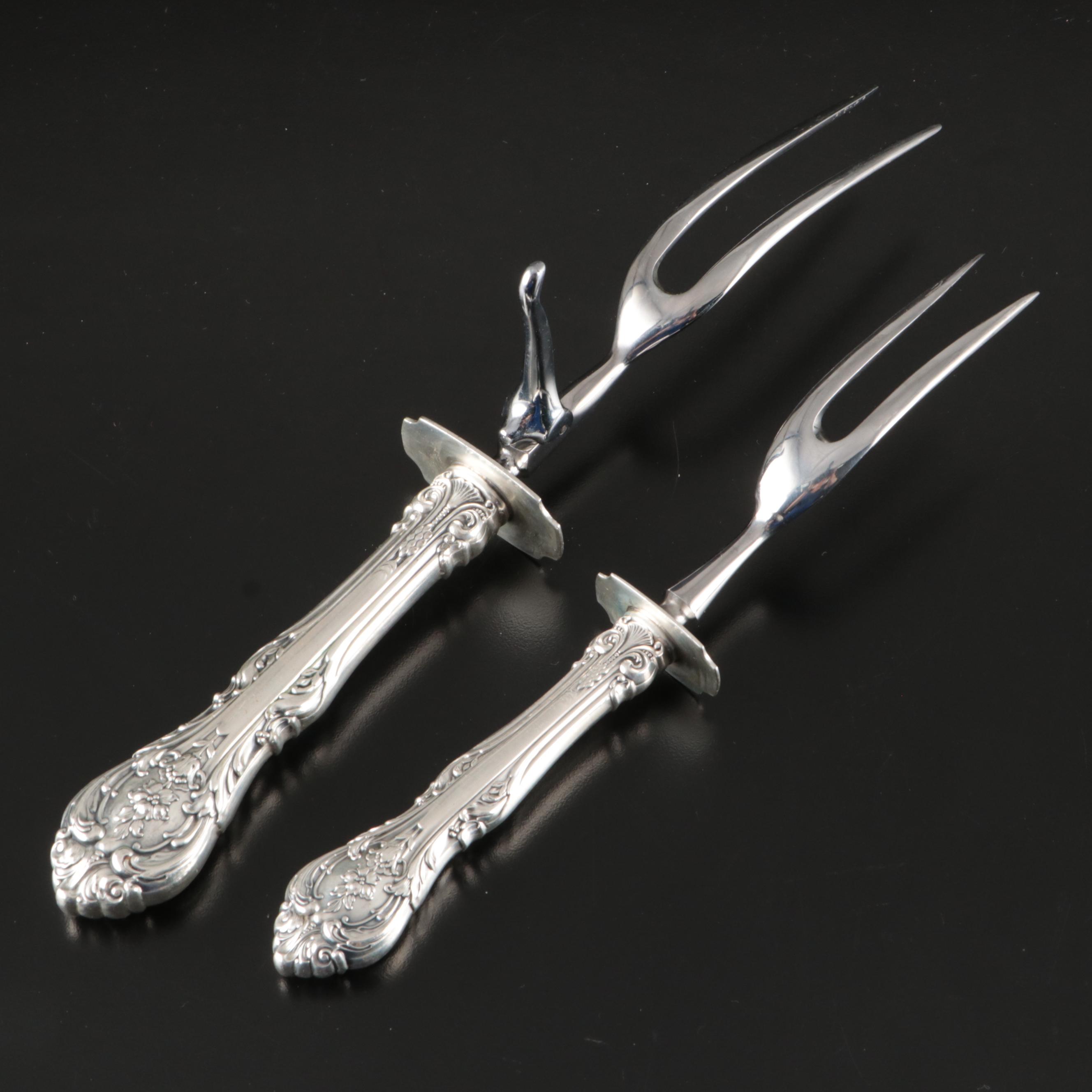 Gorham "King Edward" Sterling Silver Handled Carving Set
