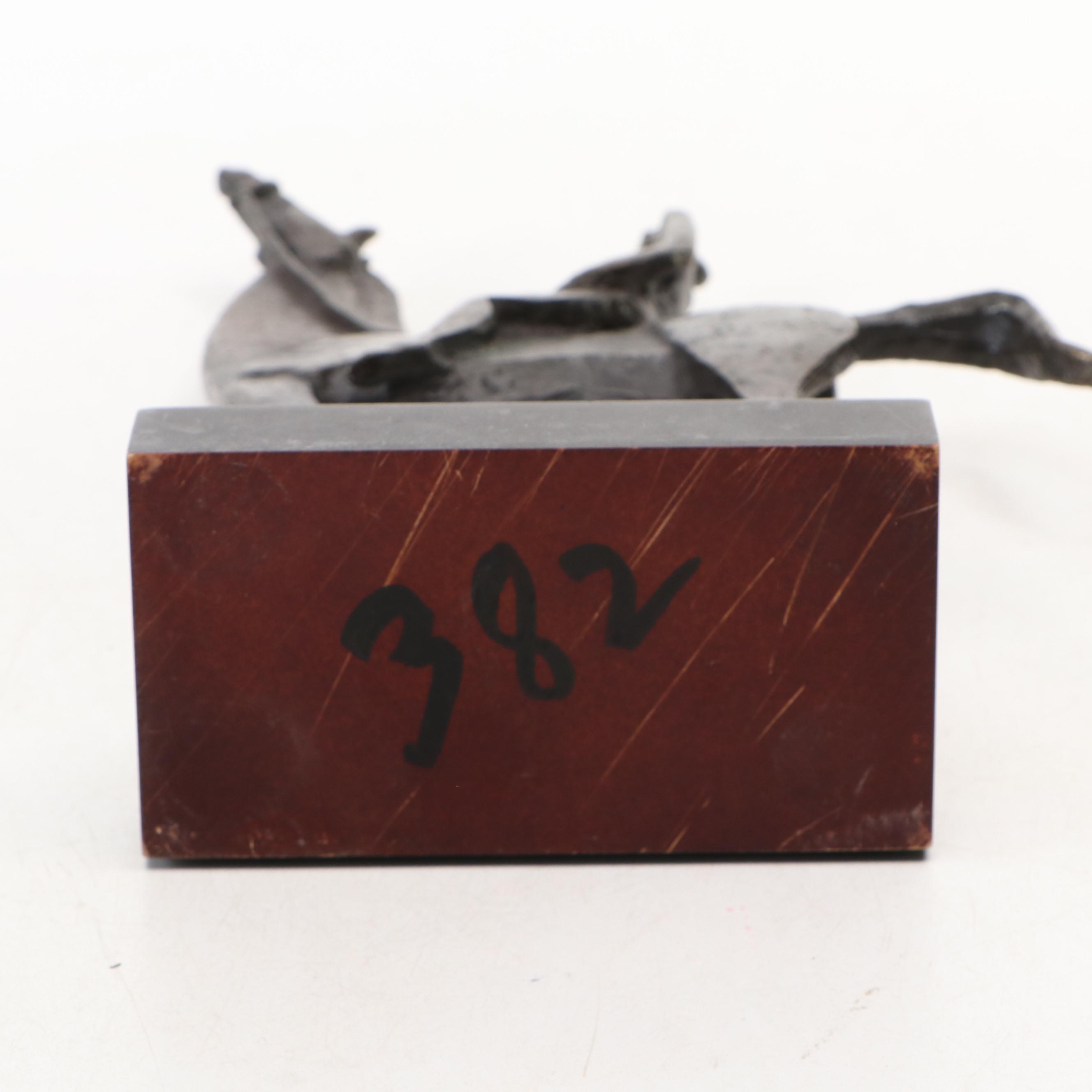 Metal Horse Riding Figure Inspired by Salvador Dalí's "Lady on Horse"