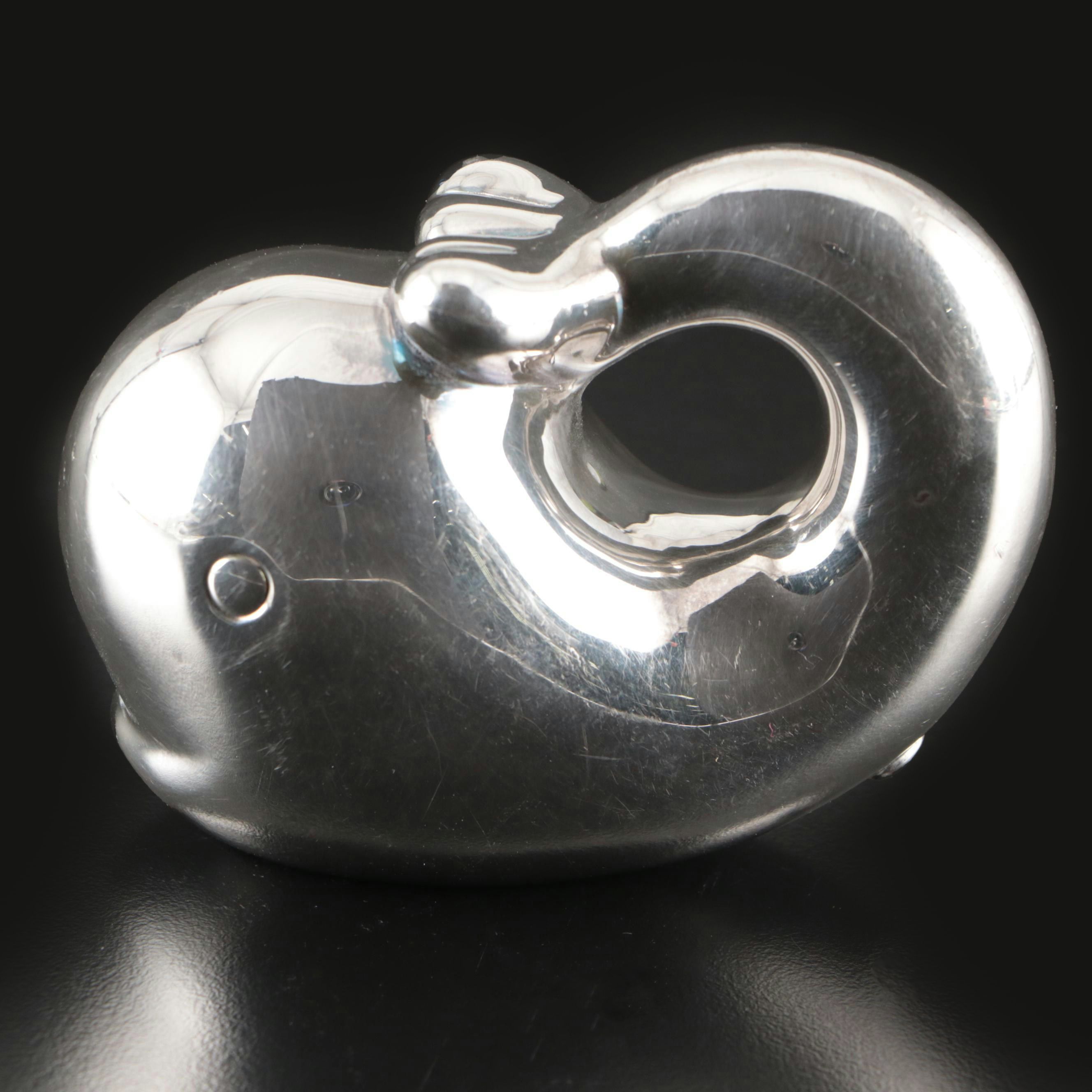 Tiffany & Co. Sterling Silver Whale Form Baby Rattle