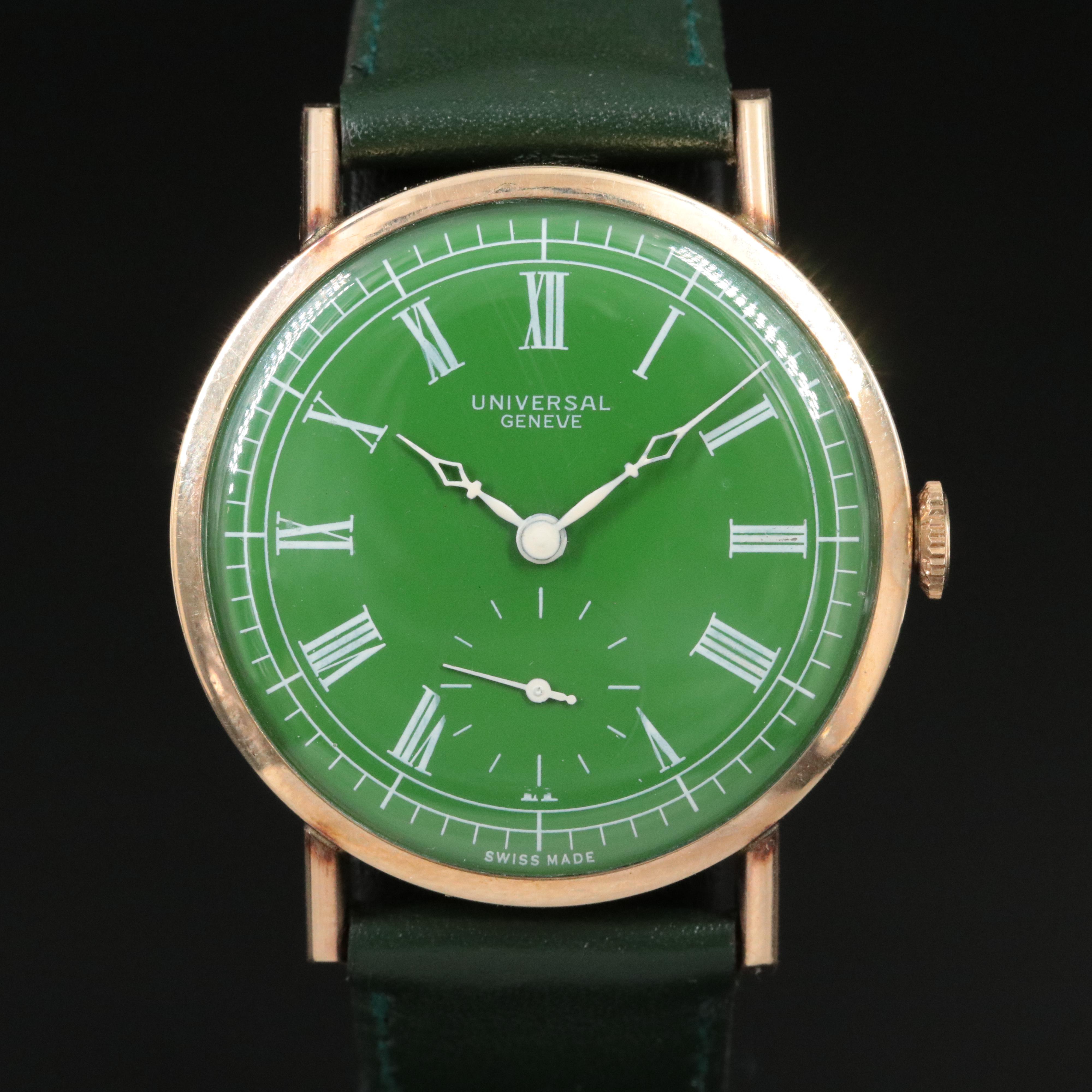 Vintage Universal Geneve Roman Numeral 35mm Gold-Plated Watch