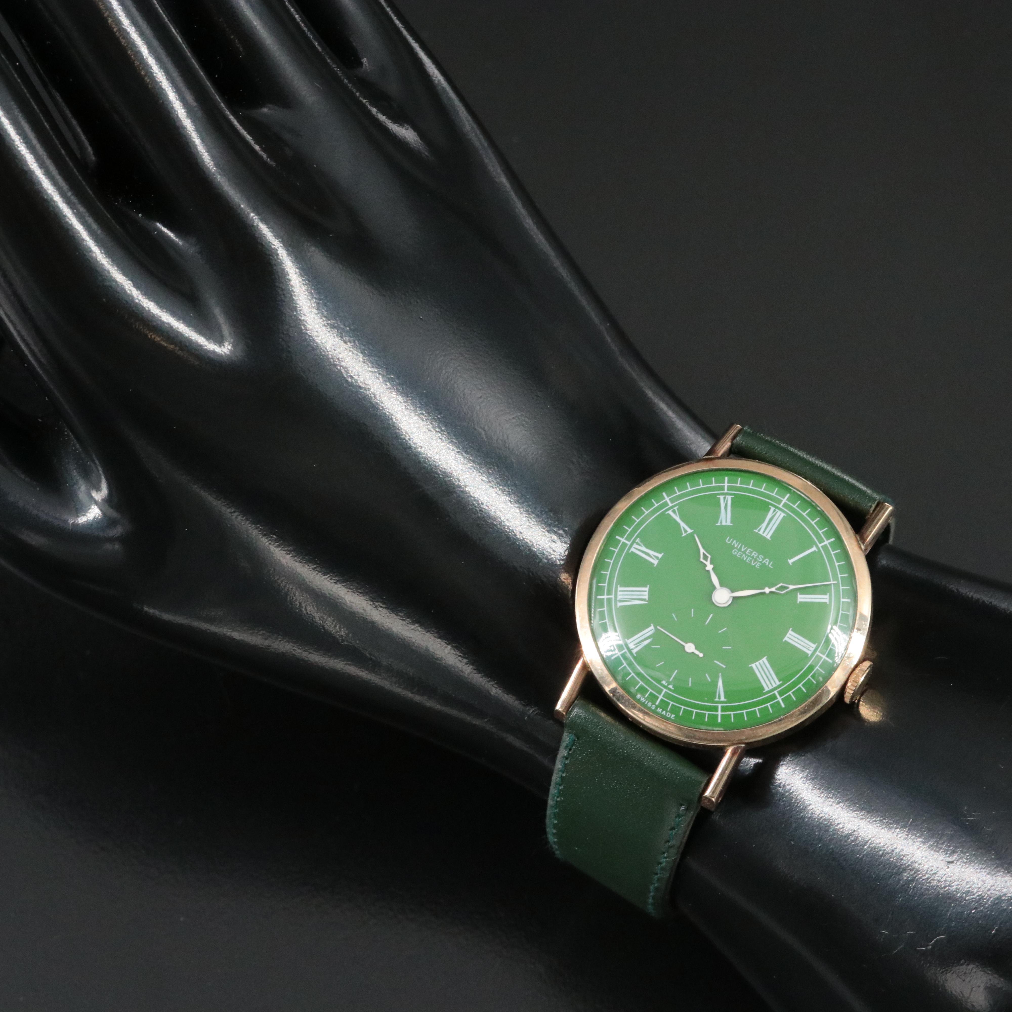 Vintage Universal Geneve Roman Numeral 35mm Gold-Plated Watch