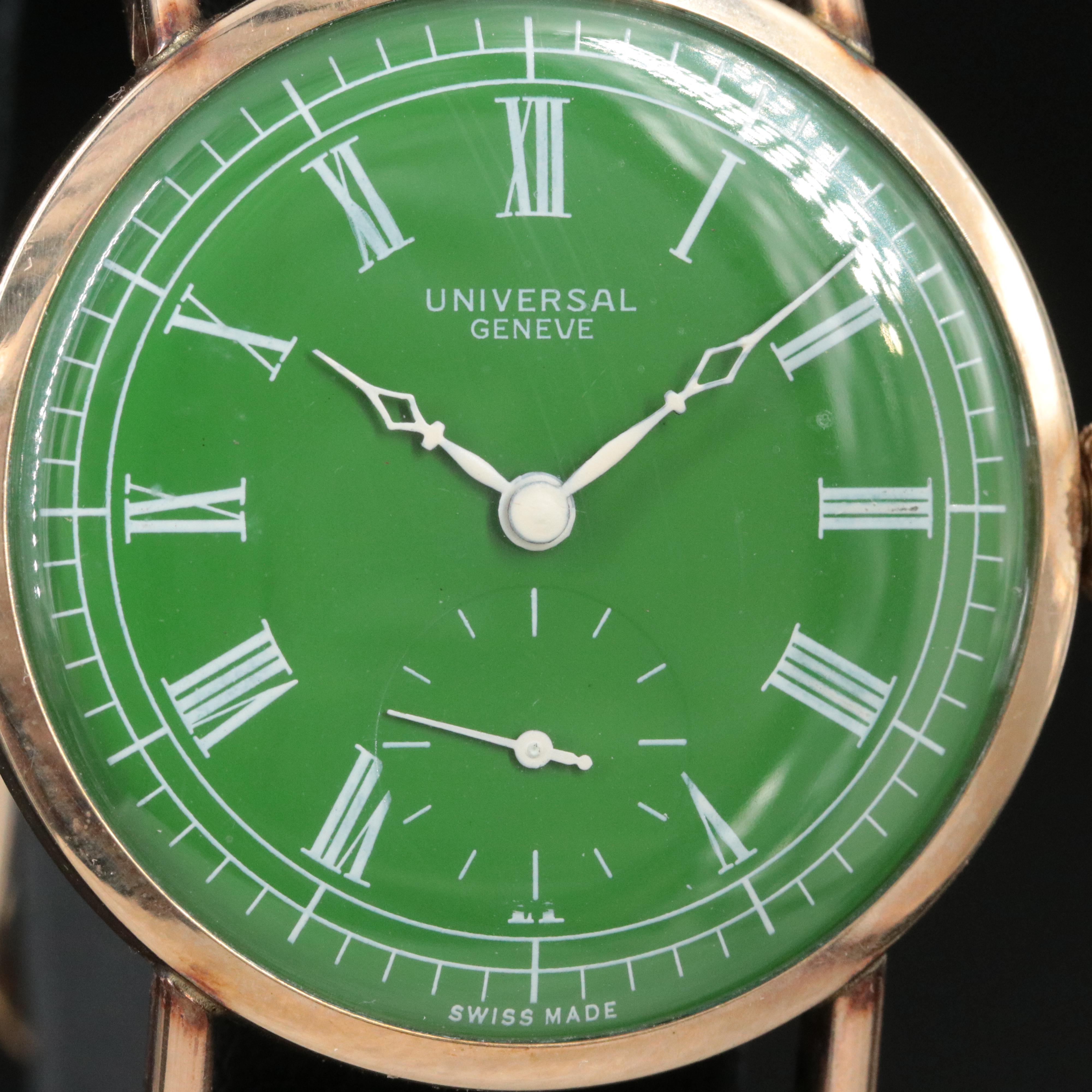 Vintage Universal Geneve Roman Numeral 35mm Gold-Plated Watch