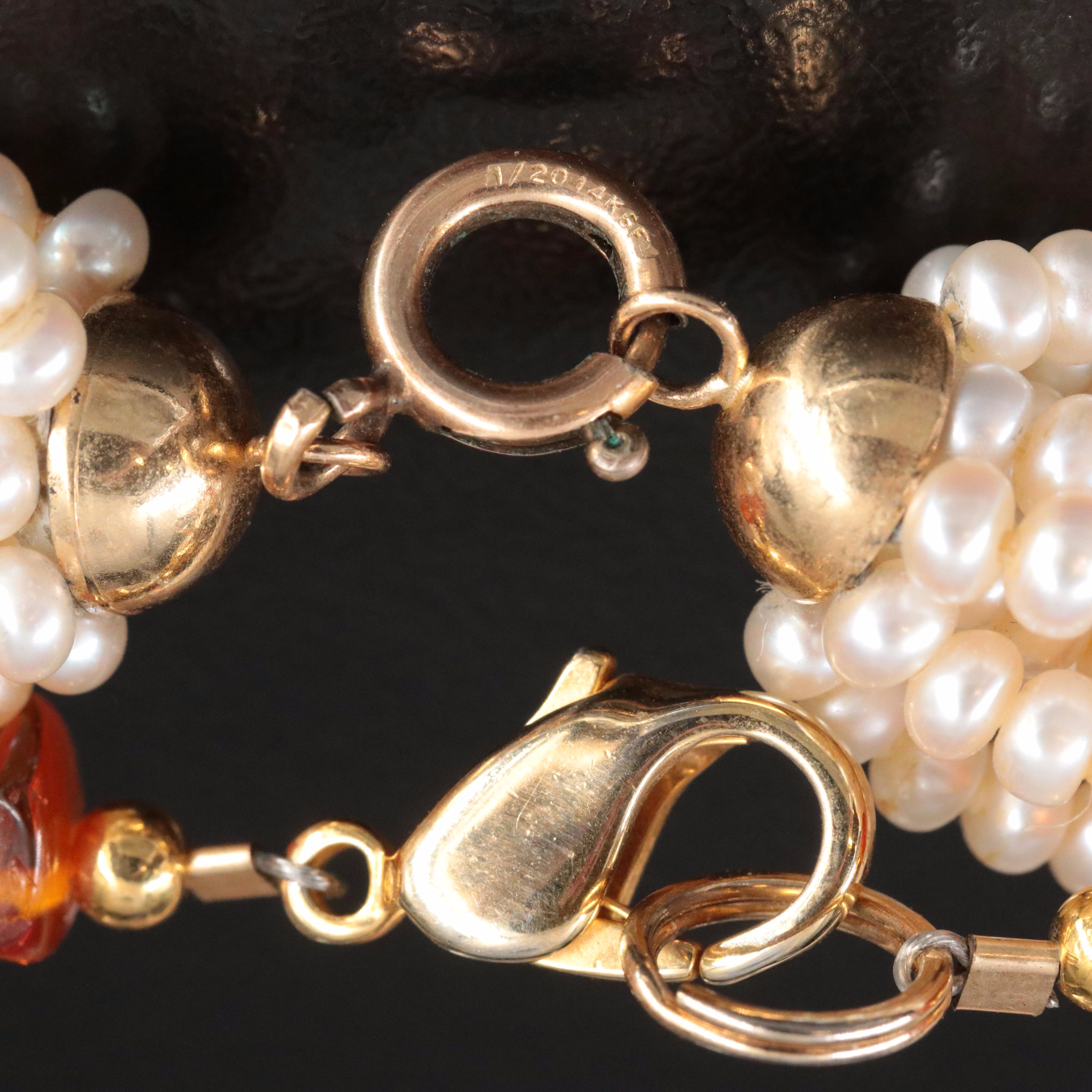 Pearl, Amber and Sterling Featured in Jewelry Lot