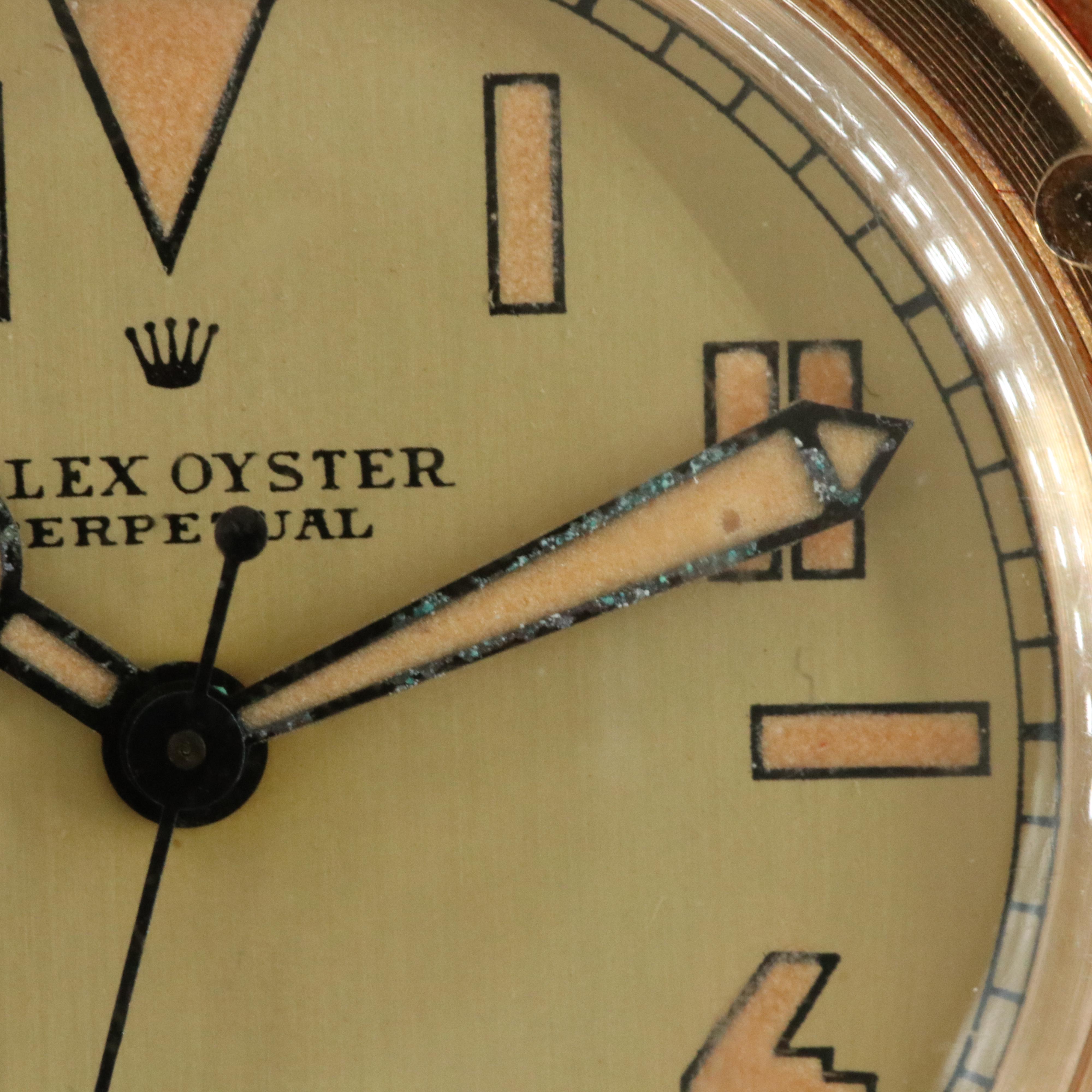 1946 Rolex Bubble Back ref. 3372 California Dial 14K Gold 32mm Automatic Watch