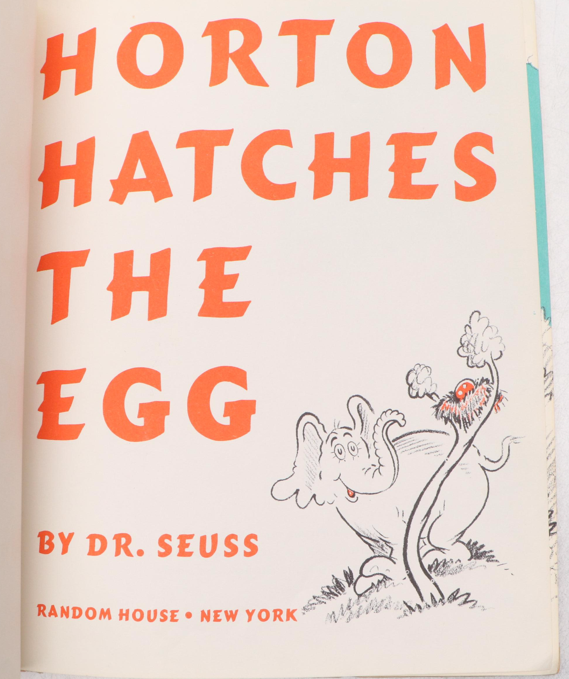 Illustrated "Horton Hatches the Egg" by Dr. Seuss, 1940