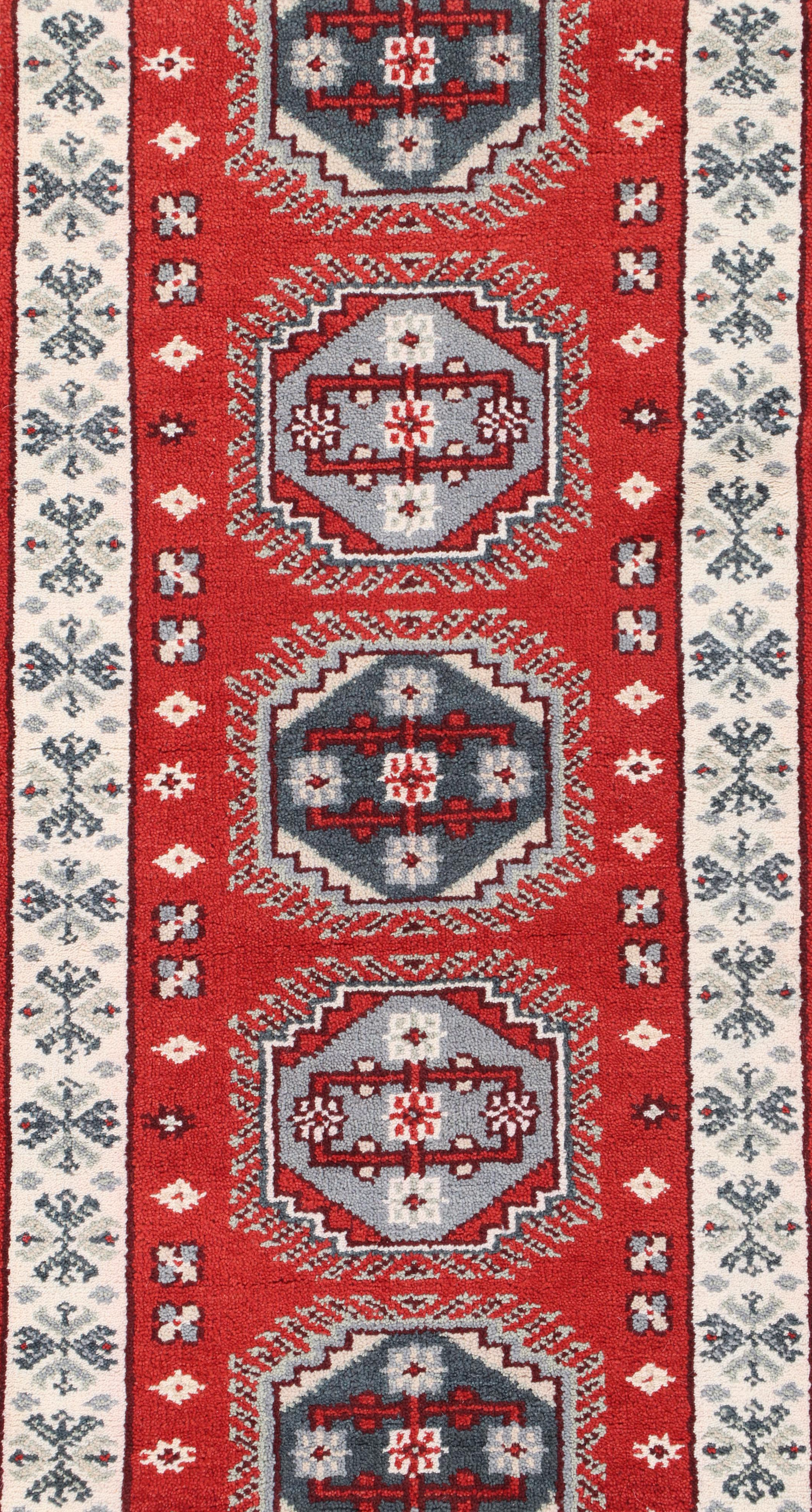 2'5 x 5'10 Hand-Knotted Afghan Kazak Carpet Runner
