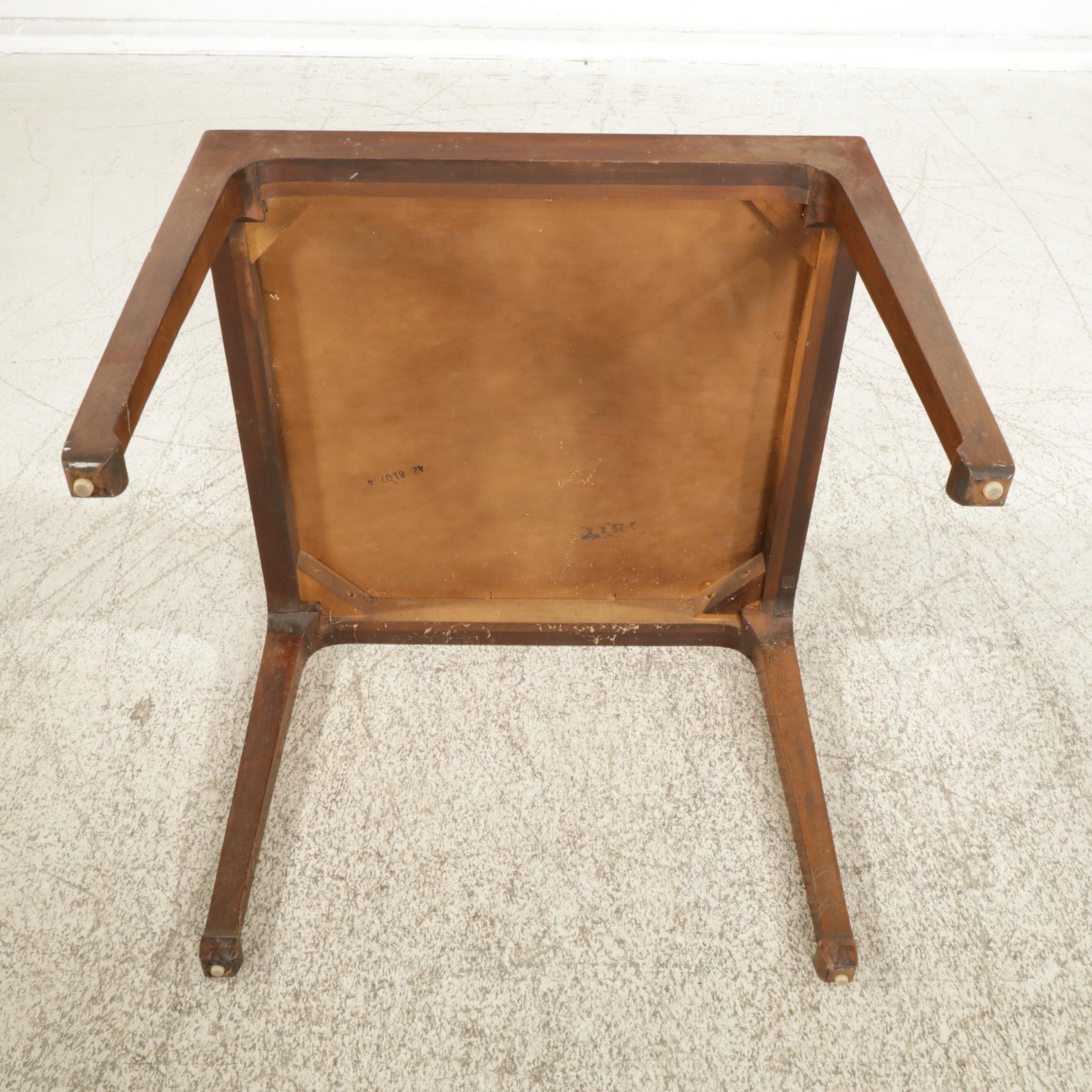 Mid Century Modern Chinese Style Mahogany Games Table