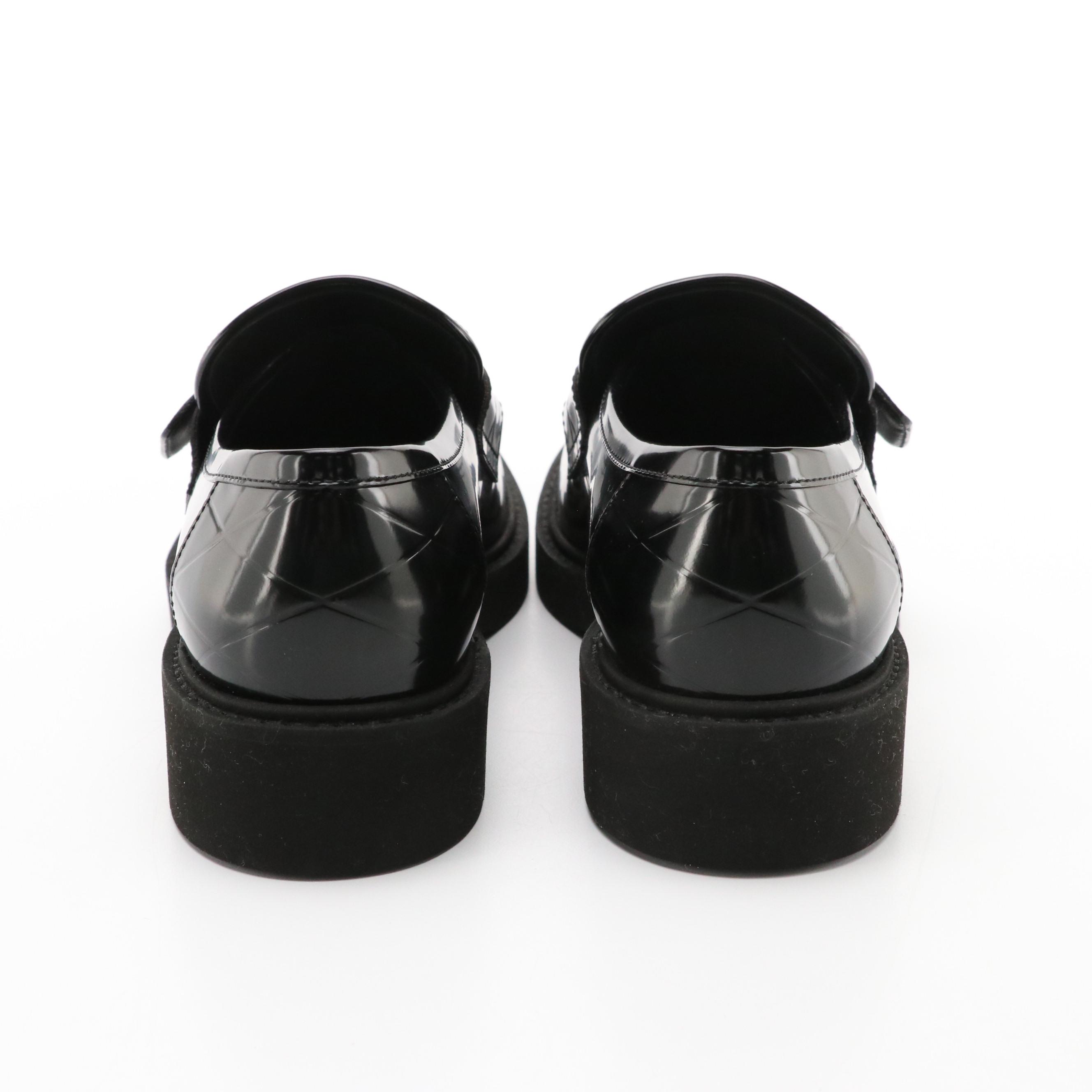 Louis Vuitton Academy Flat Loafer in Malletage Glazed Calfskin with Box